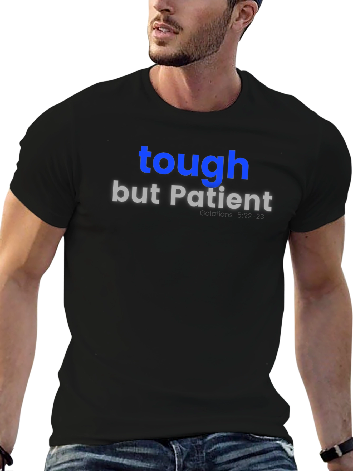 Tough But Patient Graphic Tee - Mens Black T-Shirt