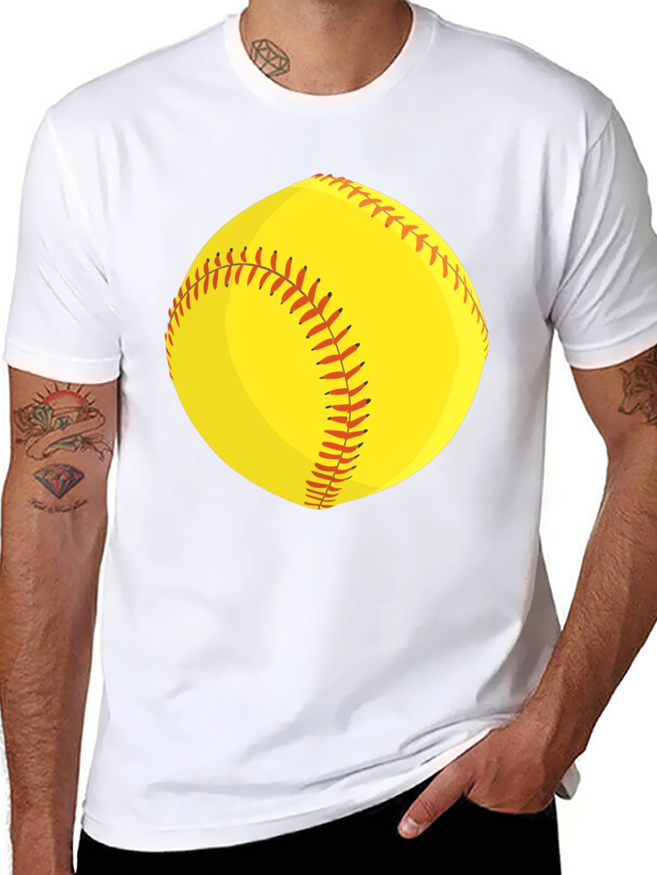 Softball Graphic Tee - Black
