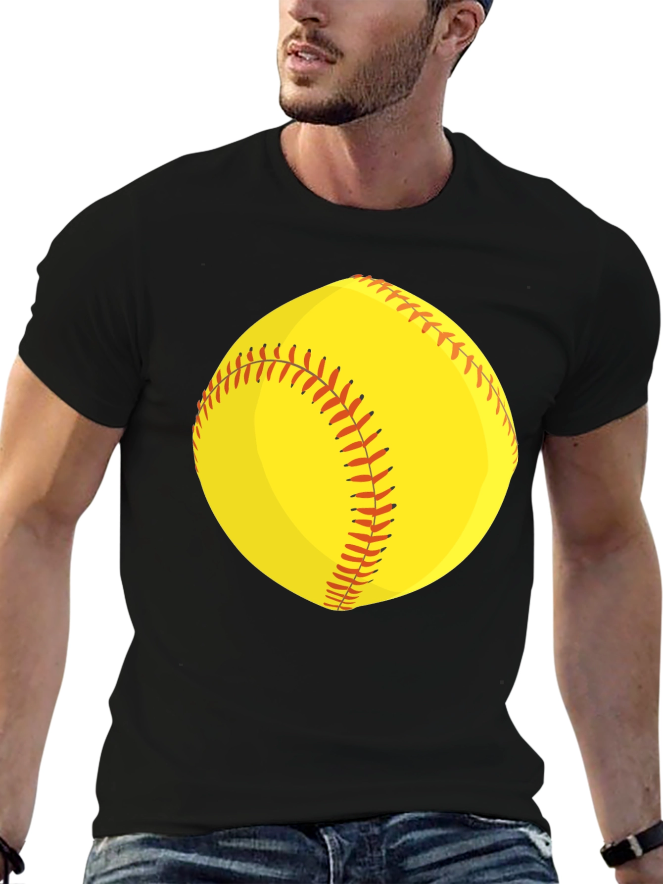 Softball Graphic Tee - Black