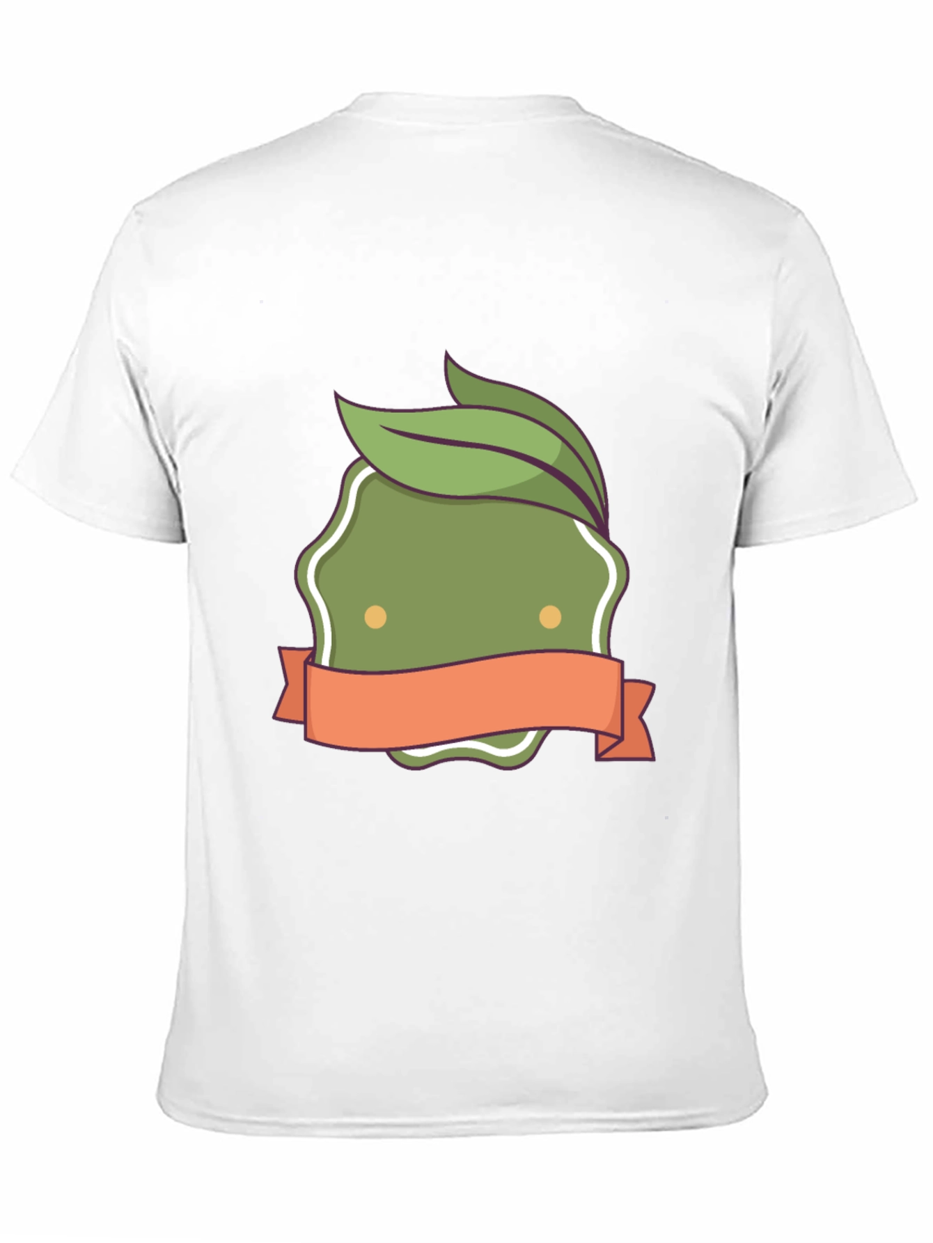 Olive Green Leaf Emblem Black T-Shirt
