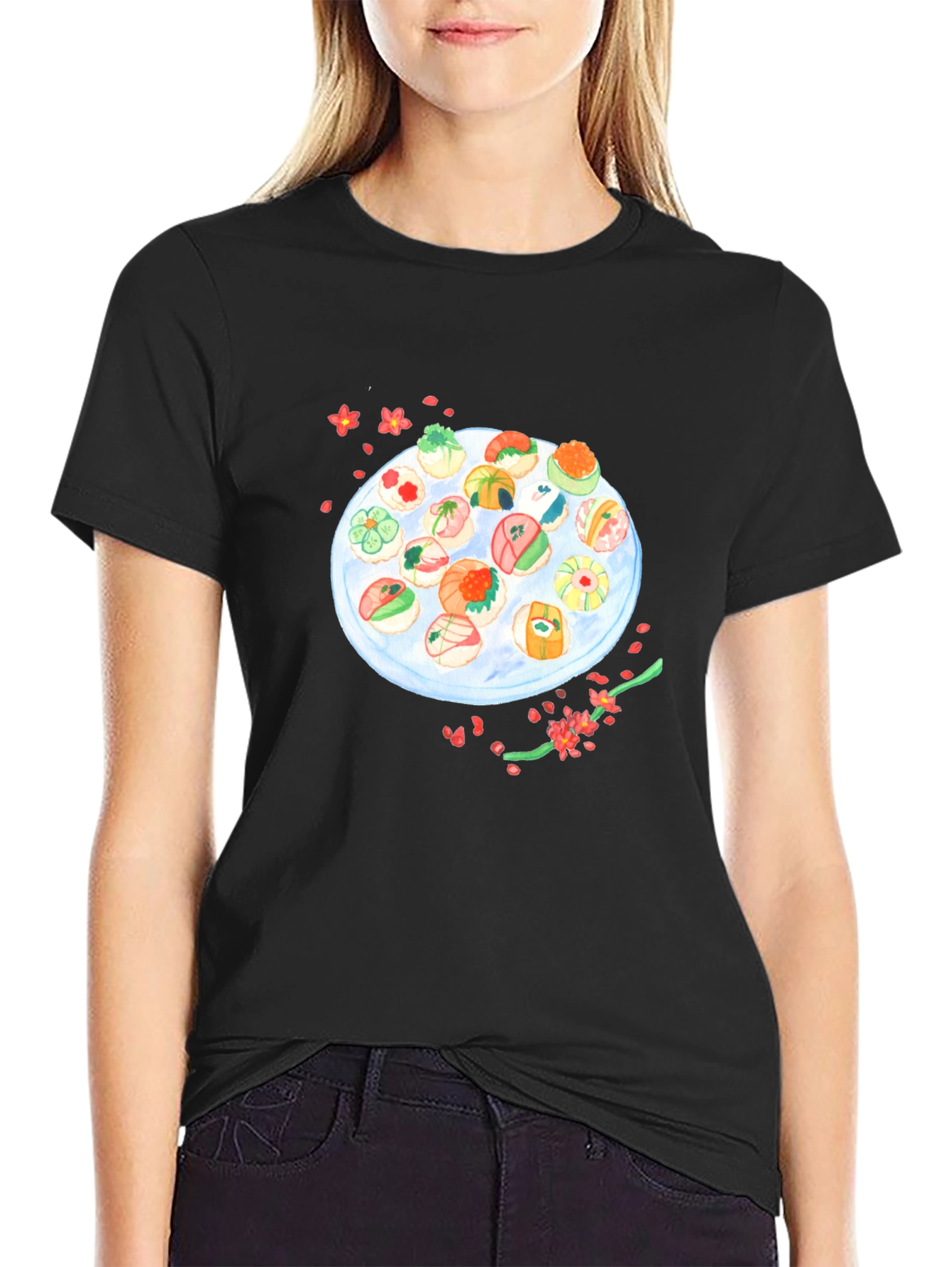 Sushi Plate T-Shirt - Unique Foodie Design