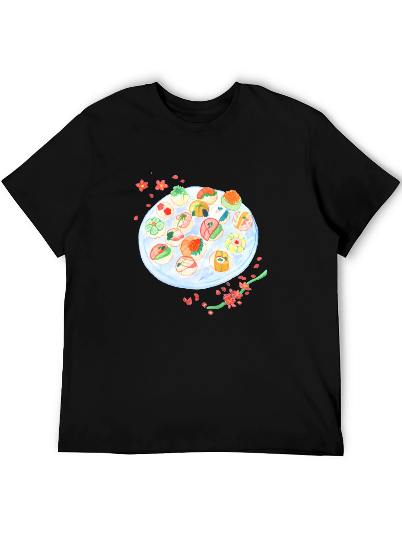 Sushi Plate T-Shirt - Unique Foodie Design