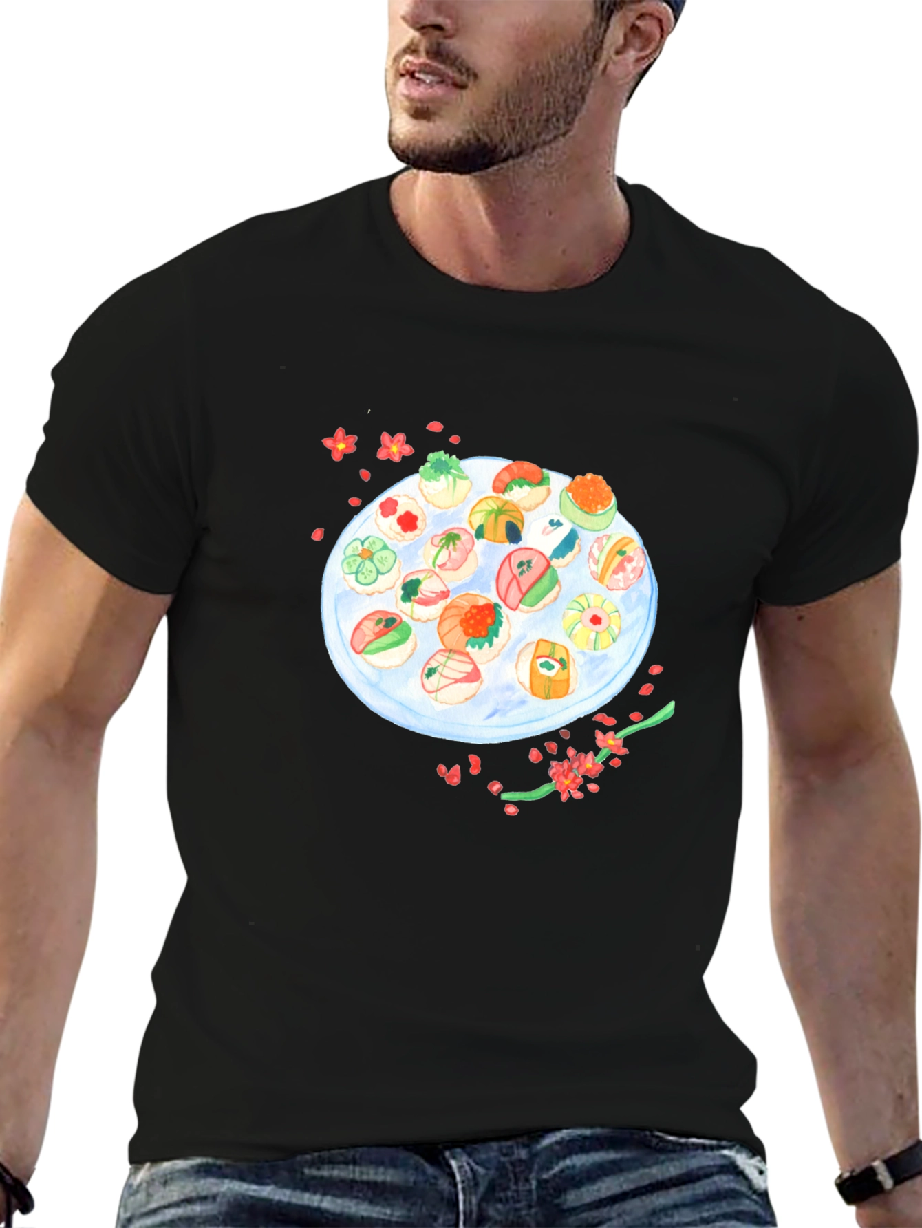 Sushi Plate T-Shirt - Unique Foodie Design