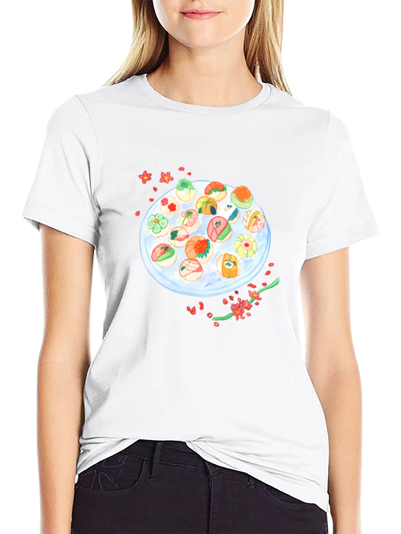 Sushi Plate T-Shirt - Unique Foodie Design