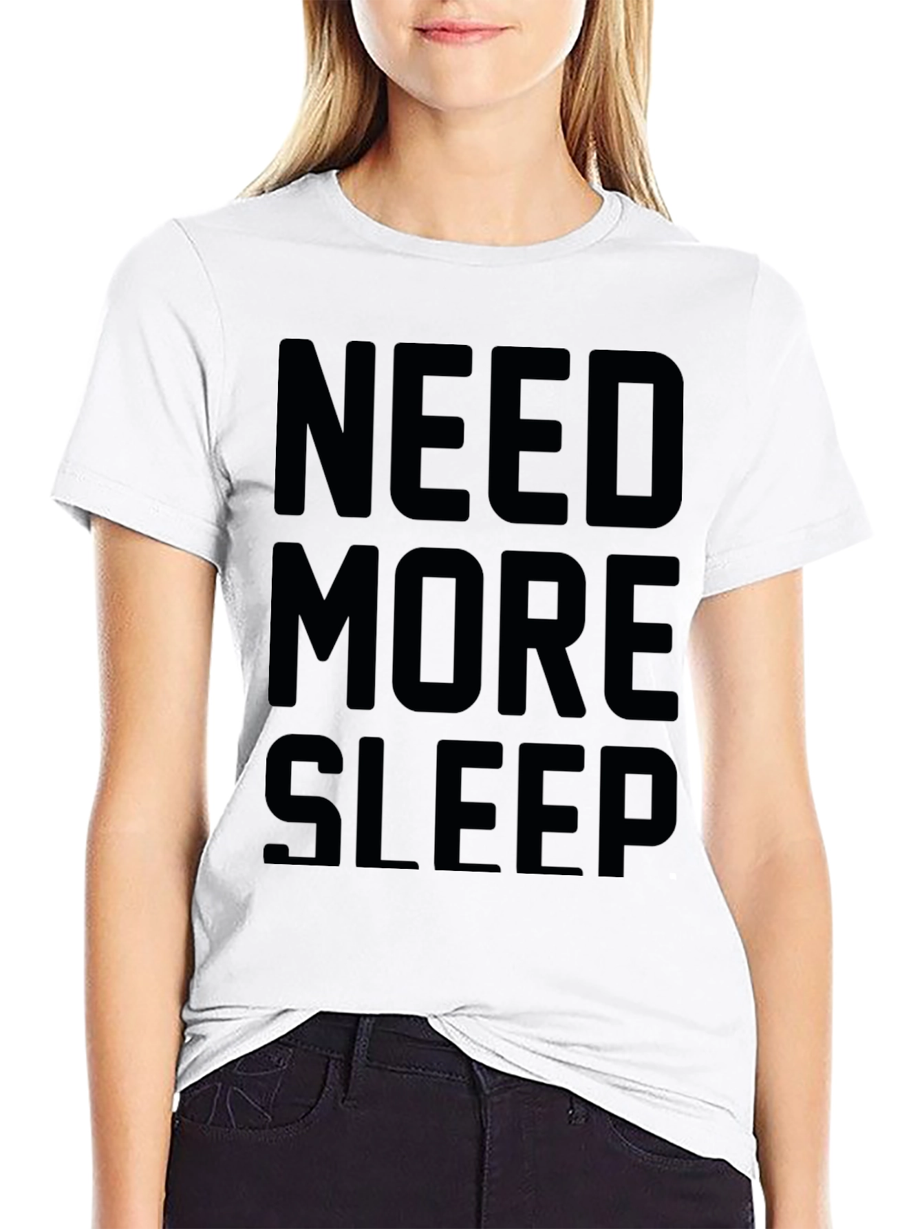Need More Sleep Black Graphic T-Shirt