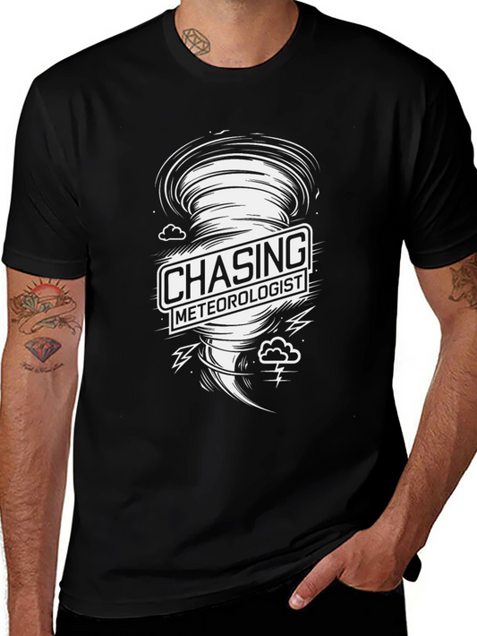 Chasing Meteorologist Graphic Tee - Tornado Design