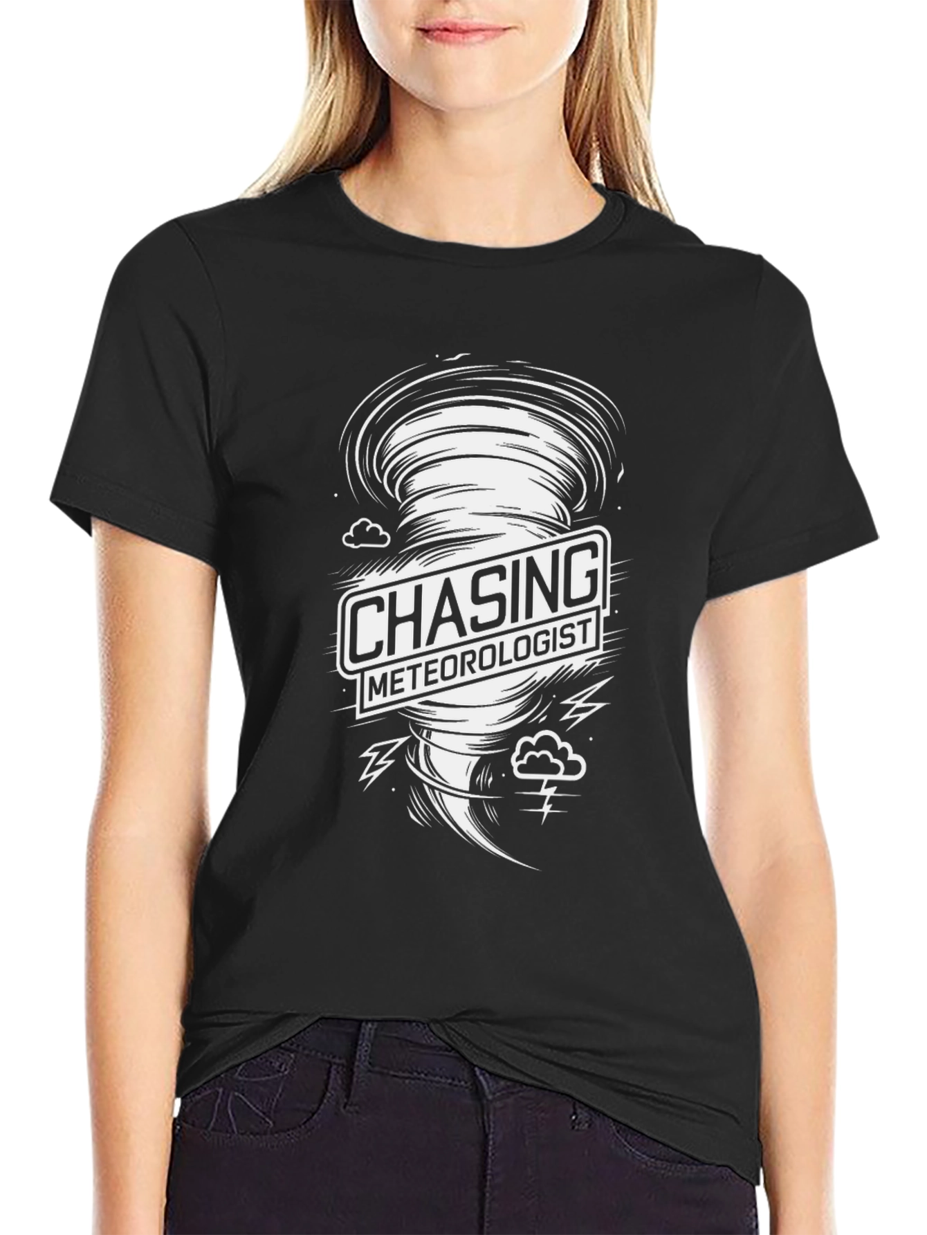 Chasing Meteorologist Graphic Tee - Tornado Design