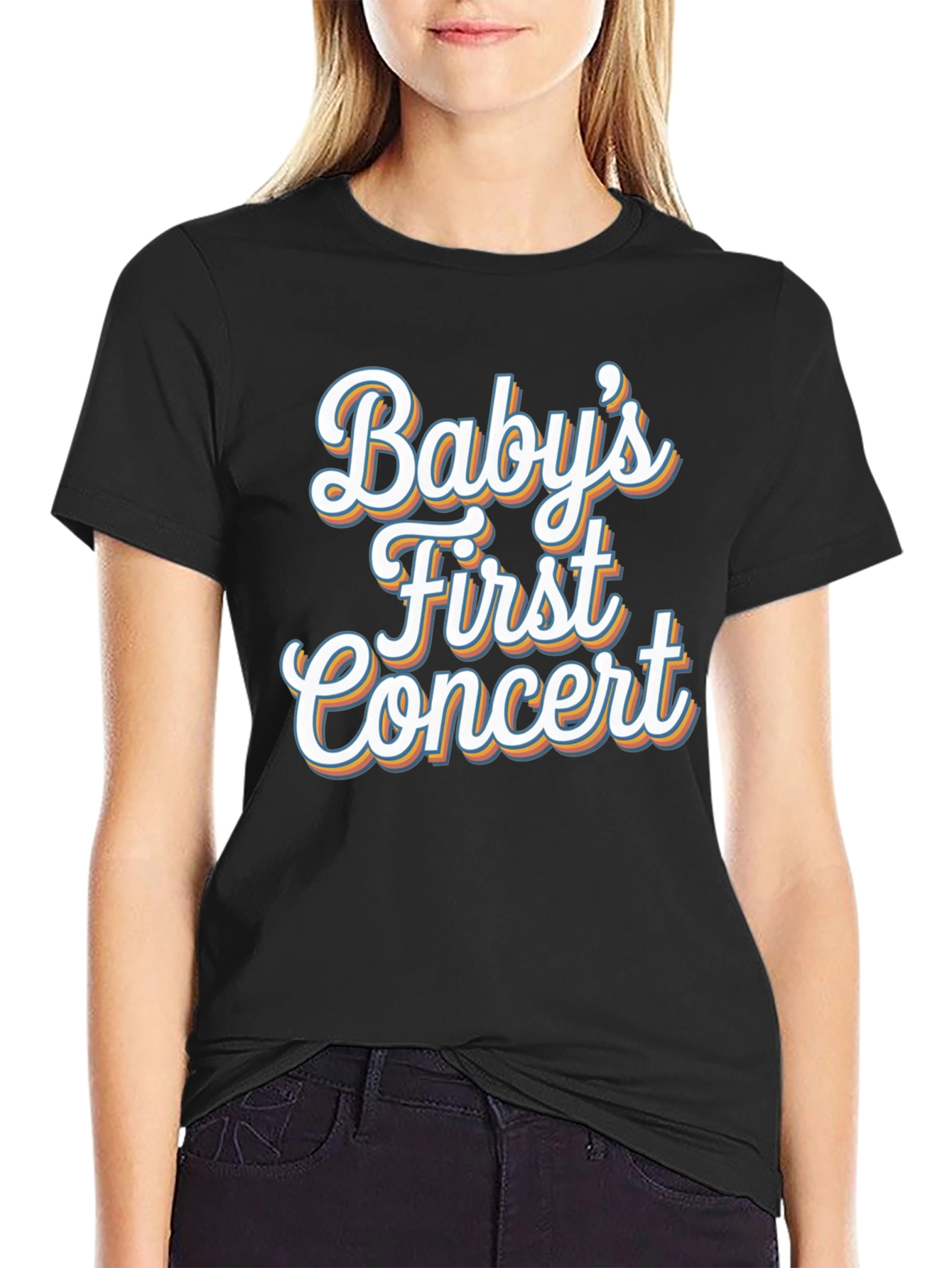 Babys First Concert Black Tee