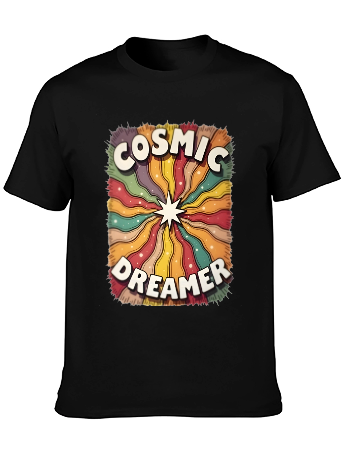 Cosmic Dreamer Graphic T-Shirt - Retro Style