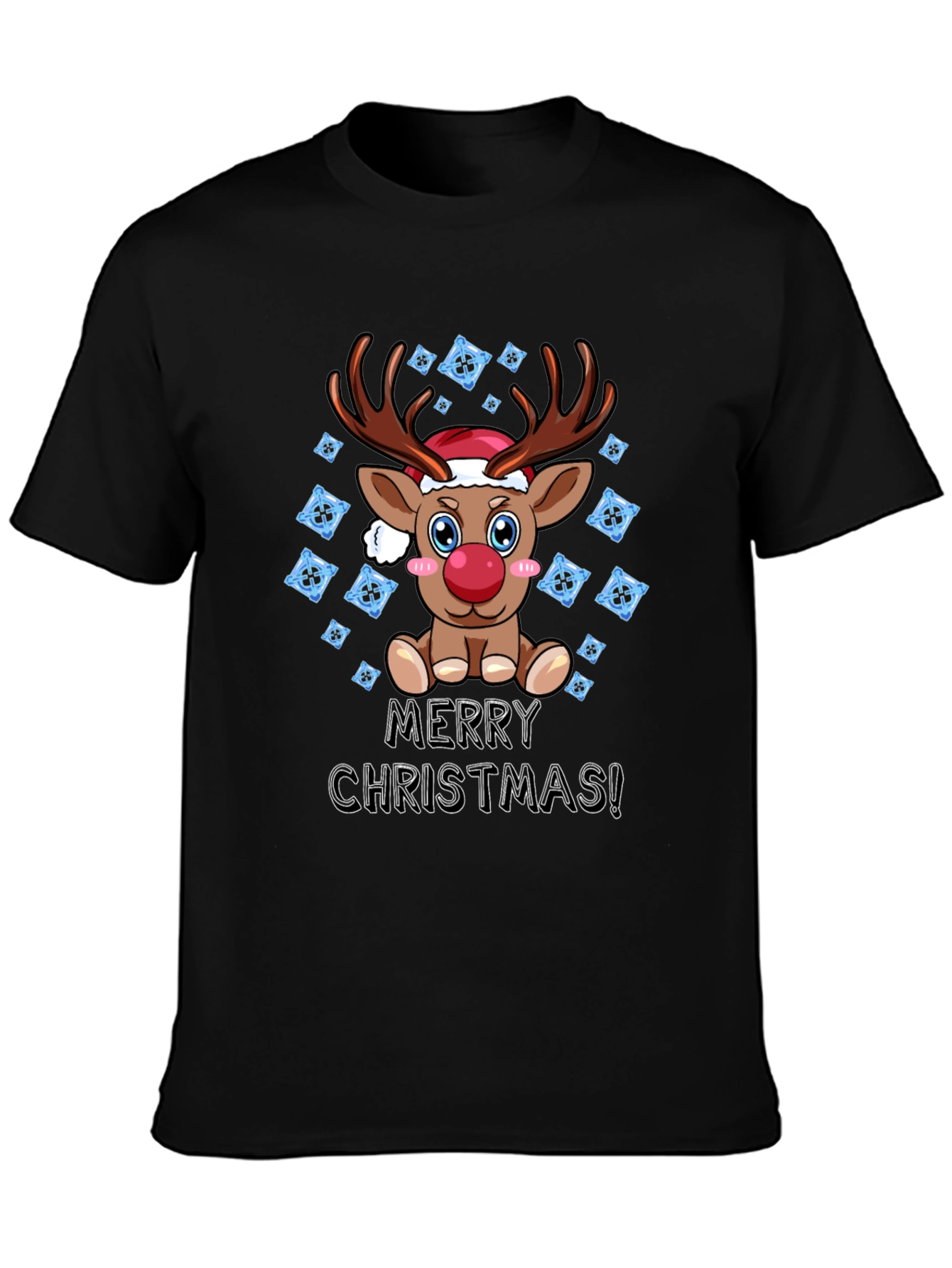 Reindeer Merry Christmas Graphic T-Shirt