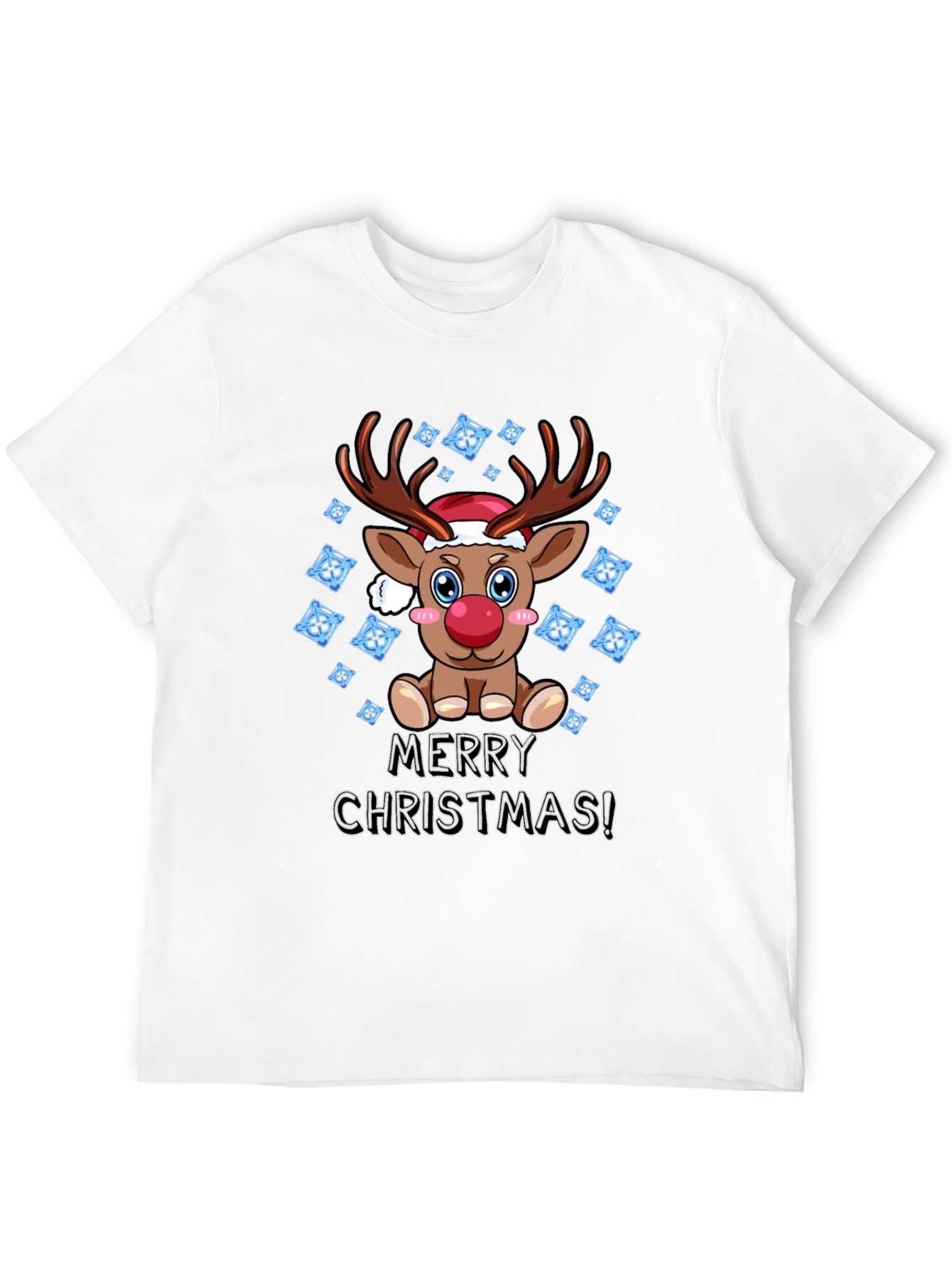 Reindeer Merry Christmas Graphic T-Shirt