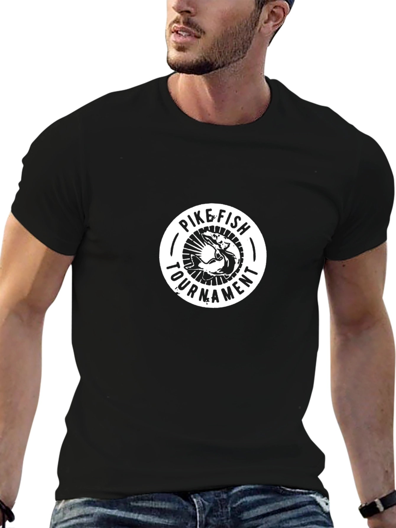 Pike Fish Tournament Graphic Tee - Black