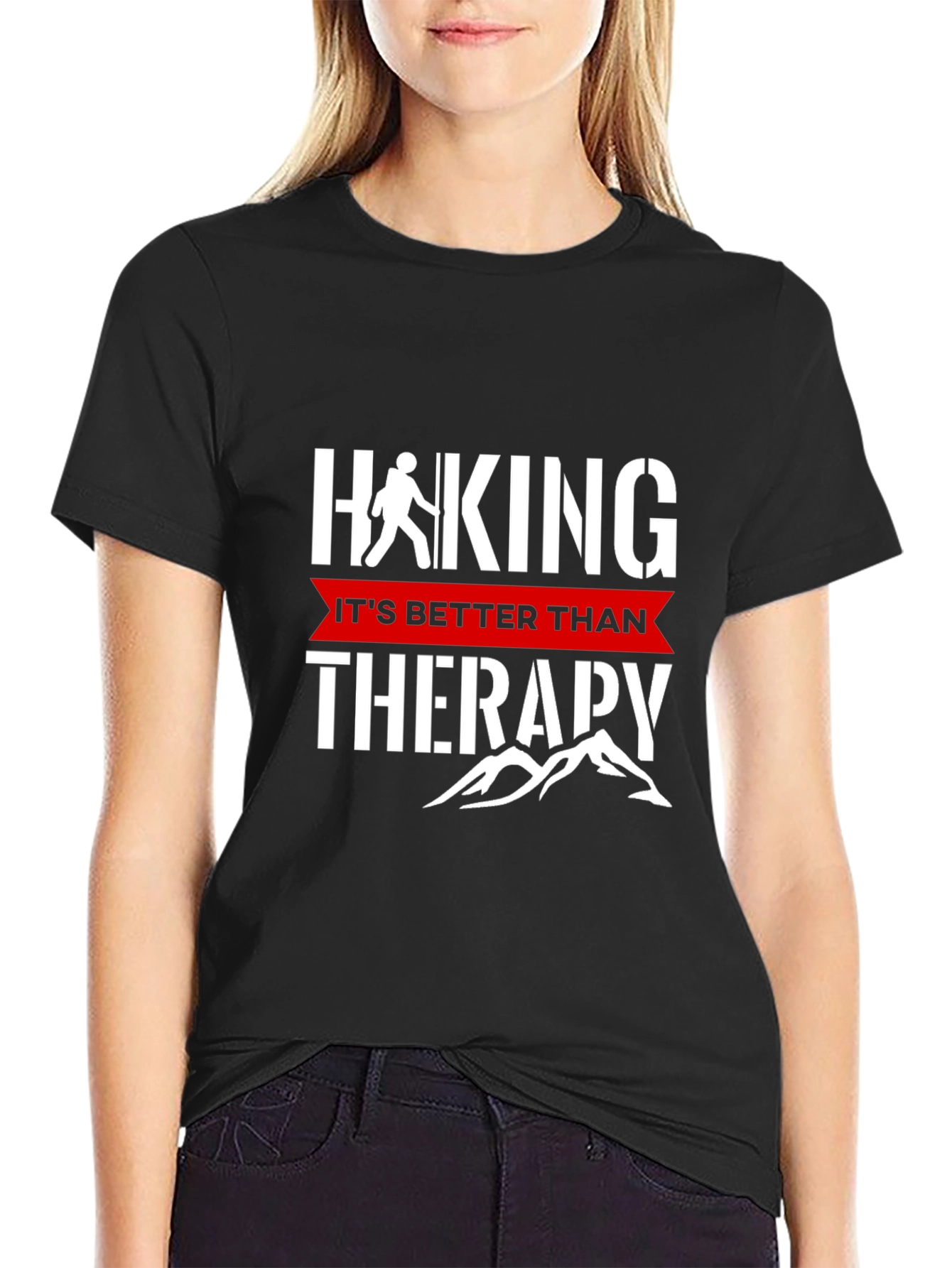 Hiking Therapy Black T-Shirt