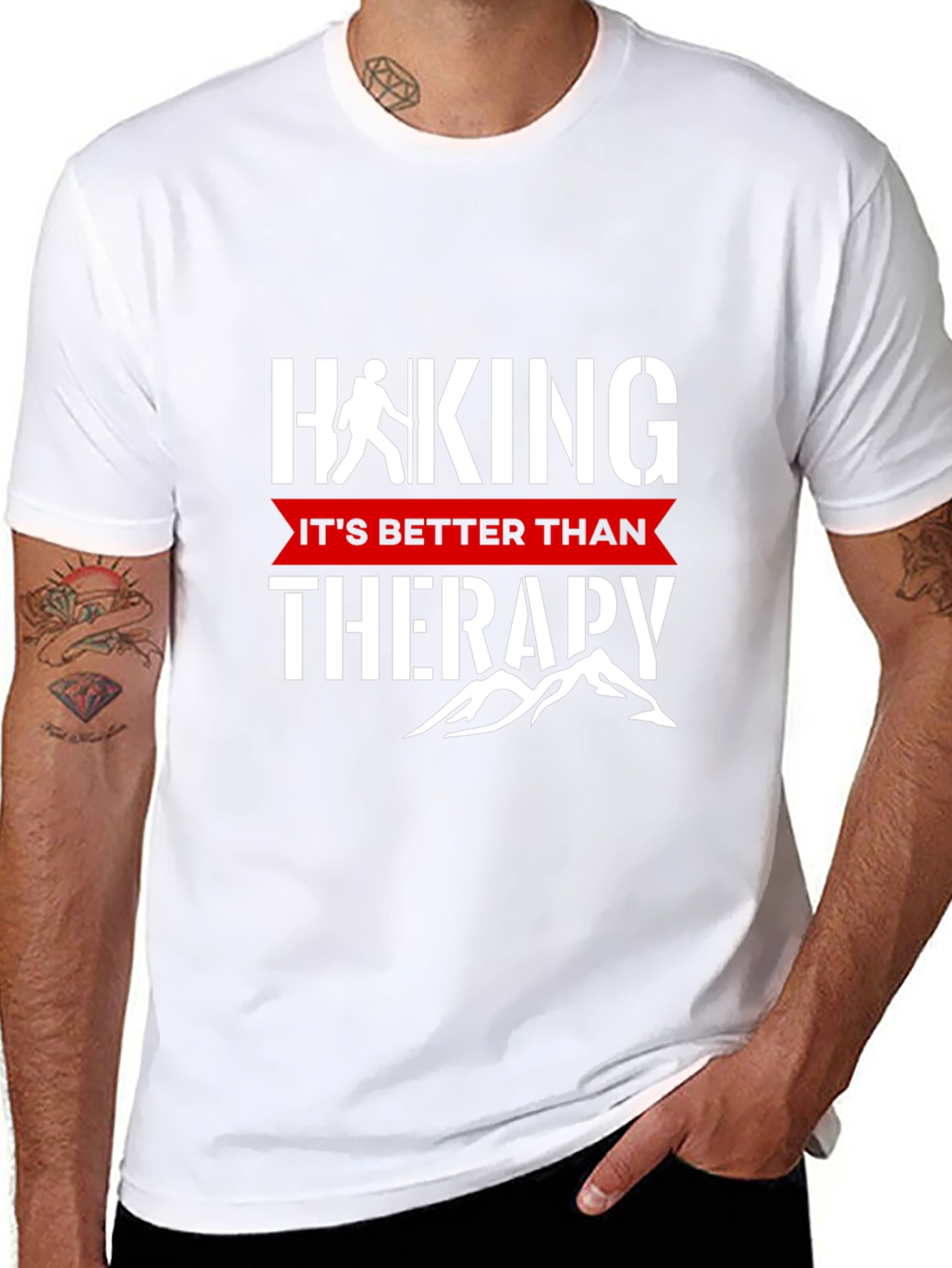 Hiking Therapy Black T-Shirt