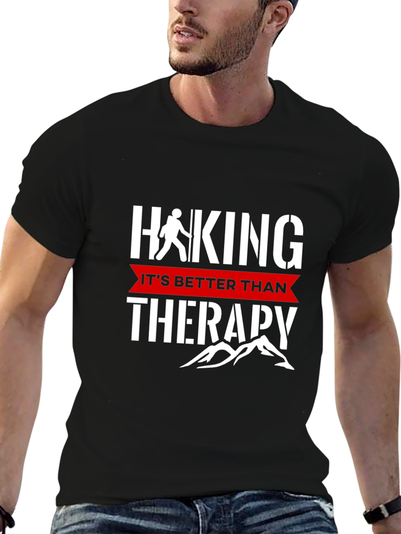 Hiking Therapy Black T-Shirt