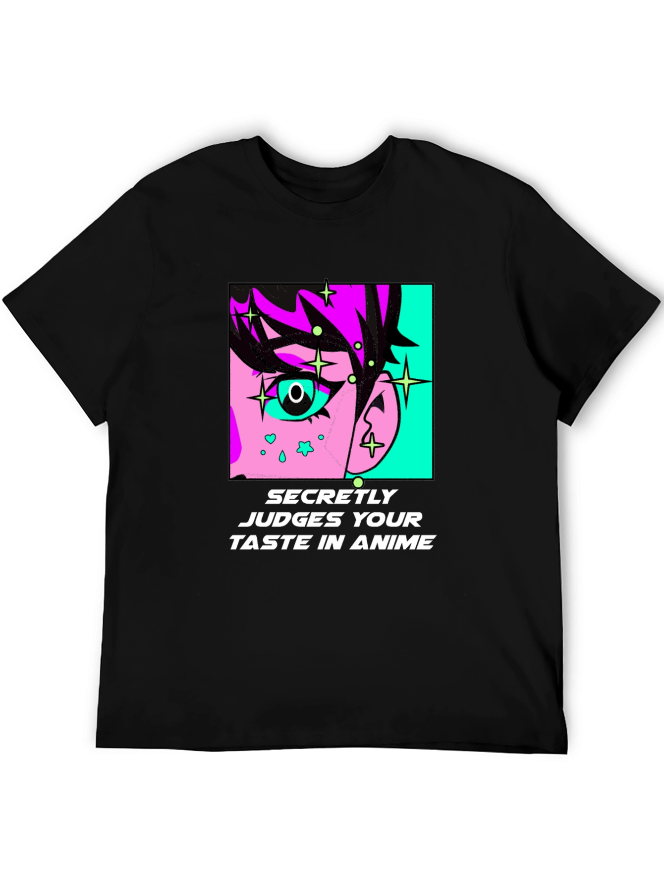 Secretly Judges Anime Taste Black T-Shirt