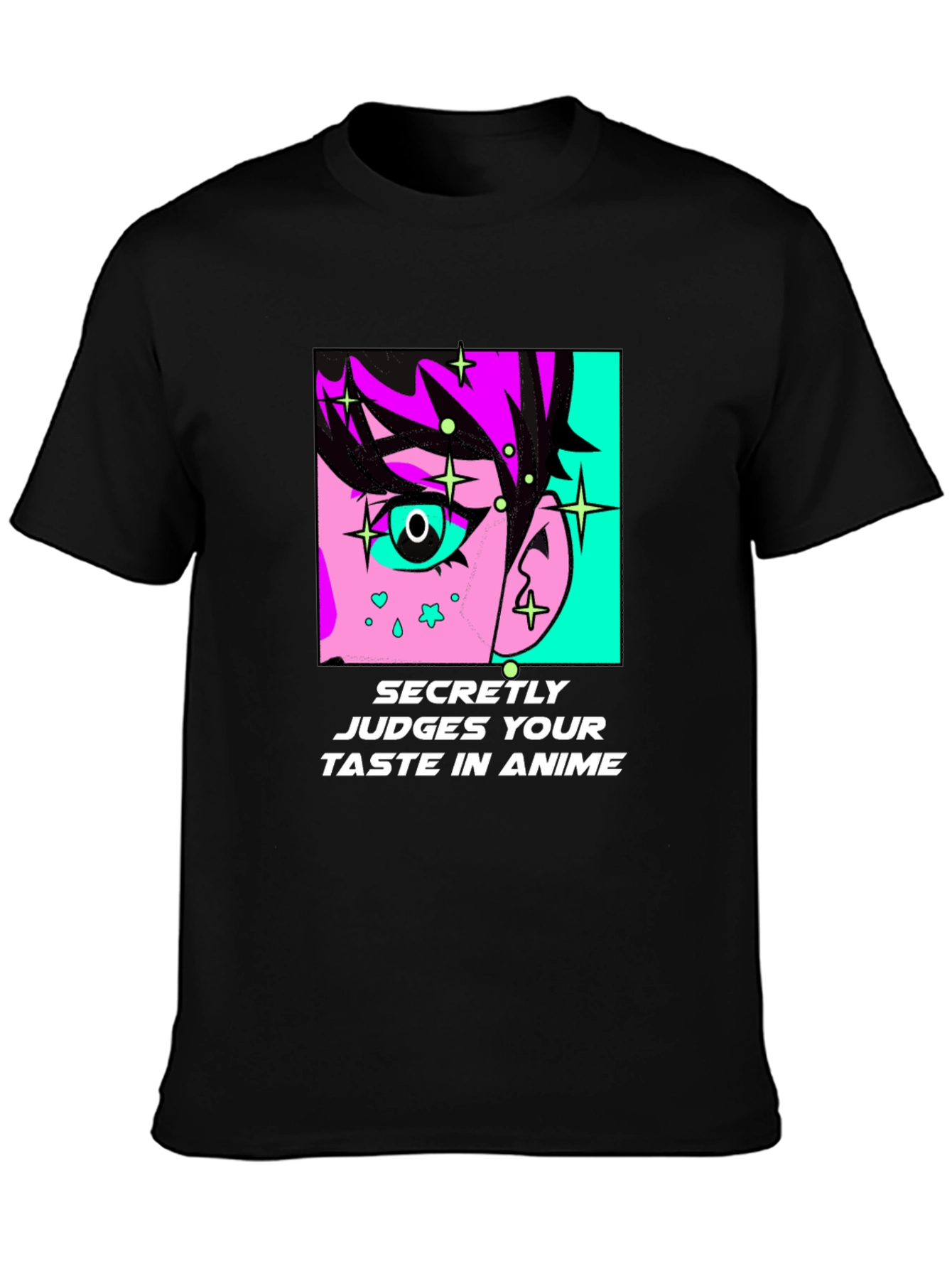 Secretly Judges Anime Taste Black T-Shirt