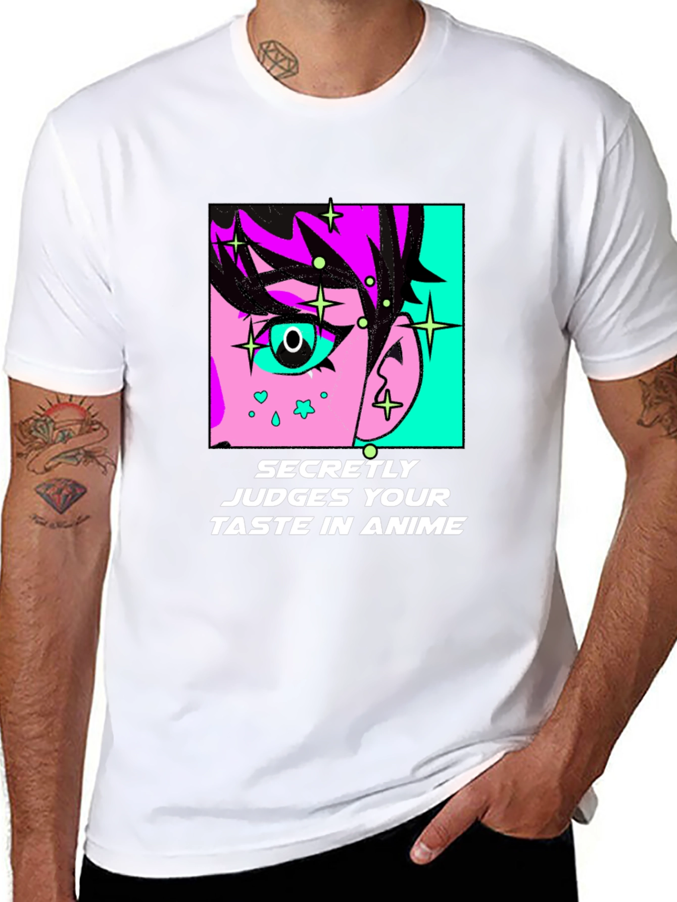 Secretly Judges Anime Taste Black T-Shirt