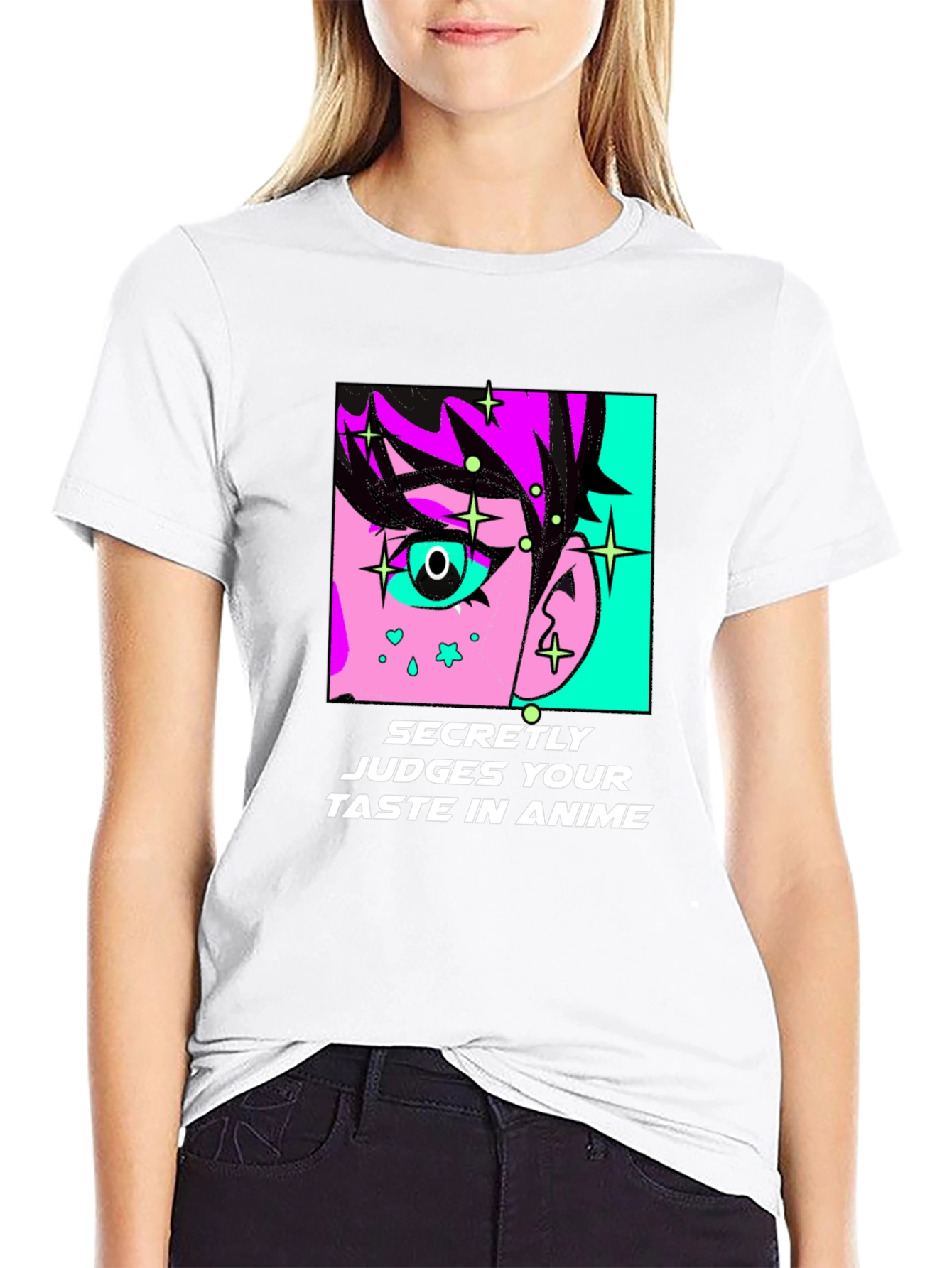 Secretly Judges Anime Taste Black T-Shirt