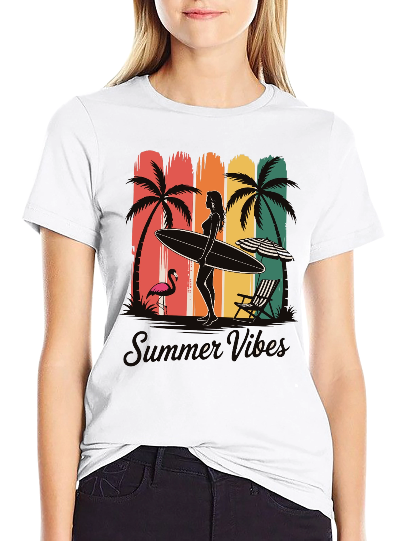 Summer Vibes Graphic T-Shirt - Beach Design