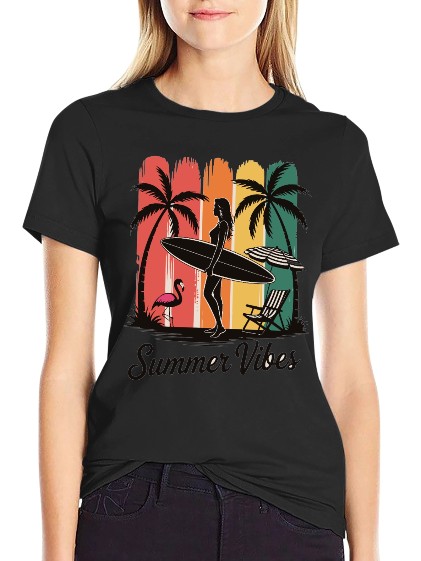 Summer Vibes Graphic T-Shirt - Beach Design