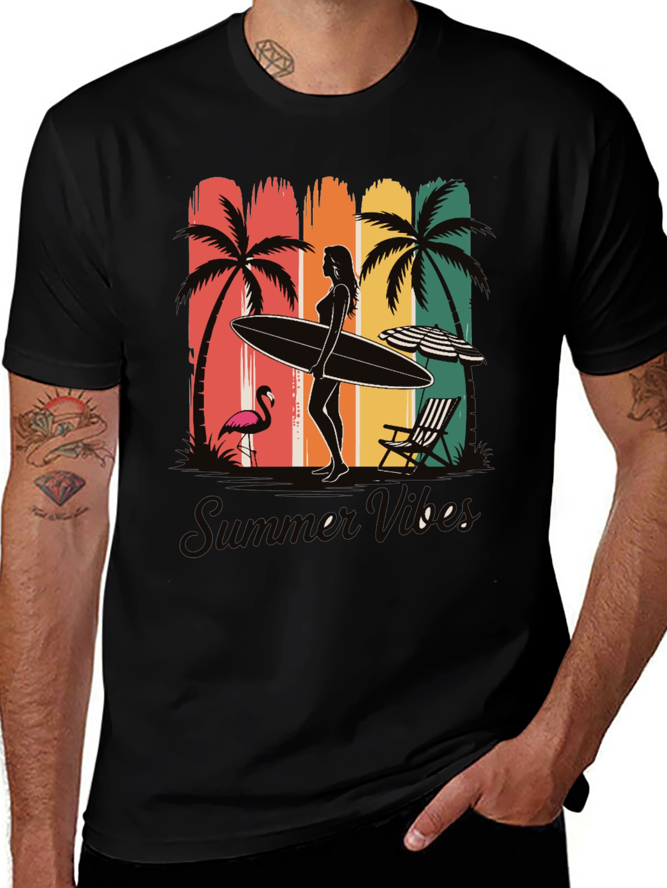 Summer Vibes Graphic T-Shirt - Beach Design