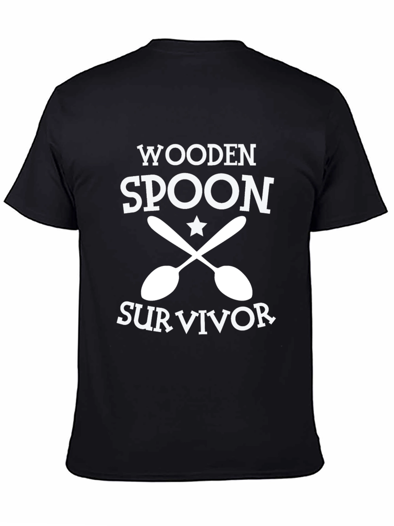 Wooden Spoon Survivor Black T-Shirt