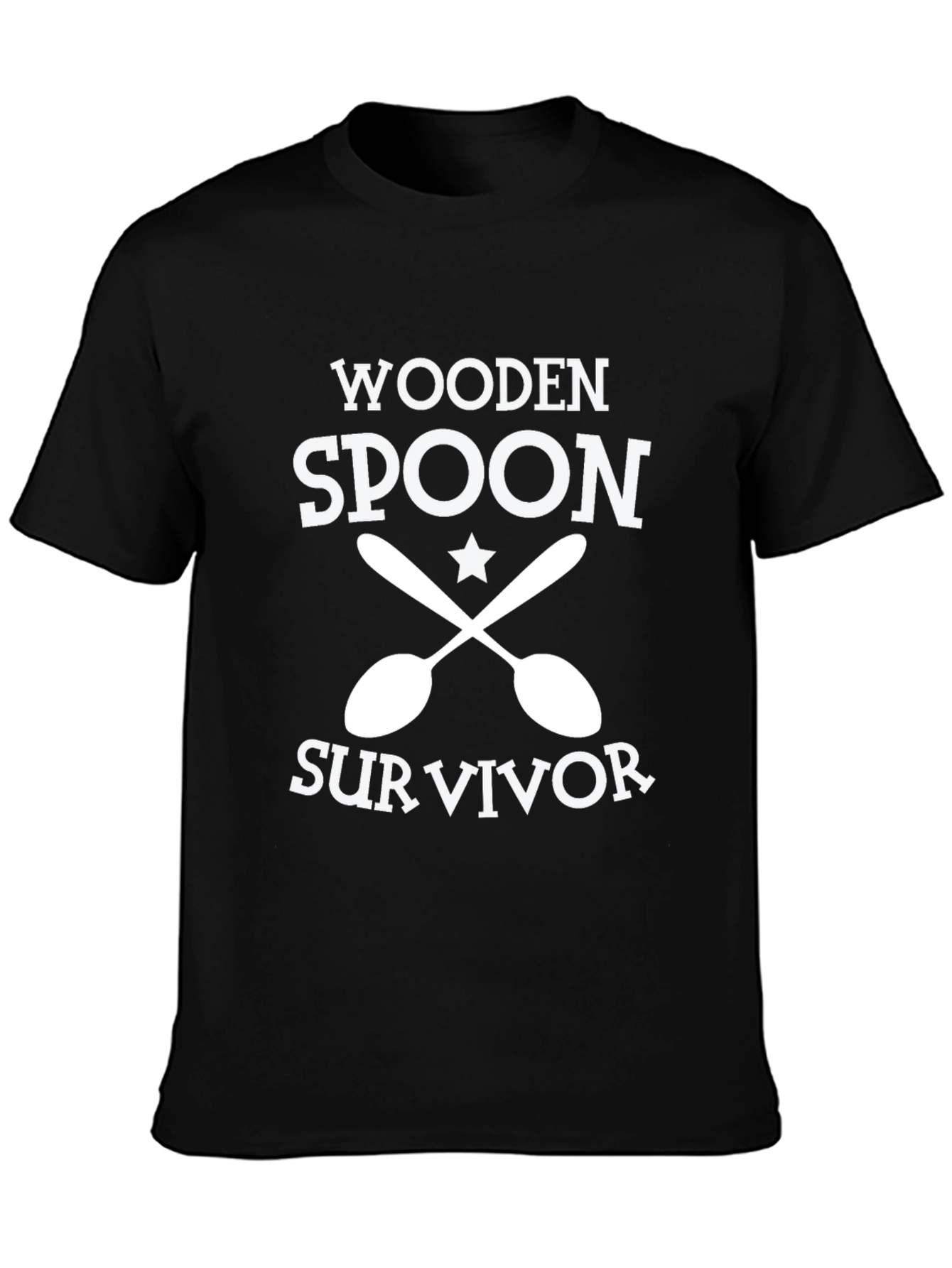 Wooden Spoon Survivor Black T-Shirt