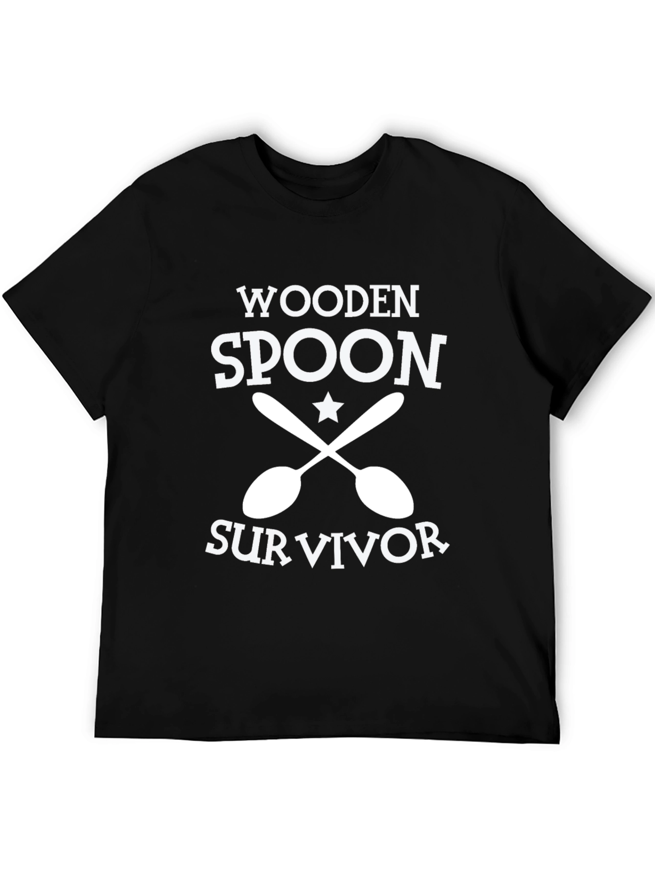 Wooden Spoon Survivor Black T-Shirt