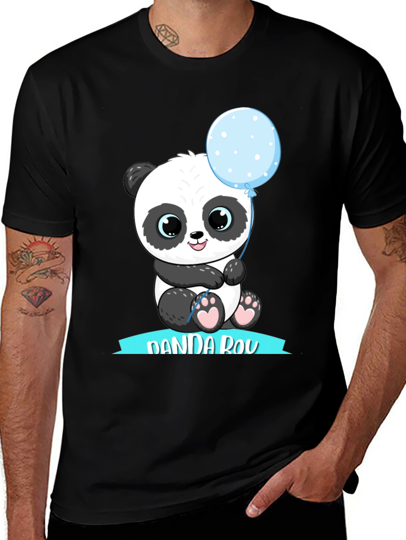 Panda Boy Graphic T-Shirt - Cute Panda Design
