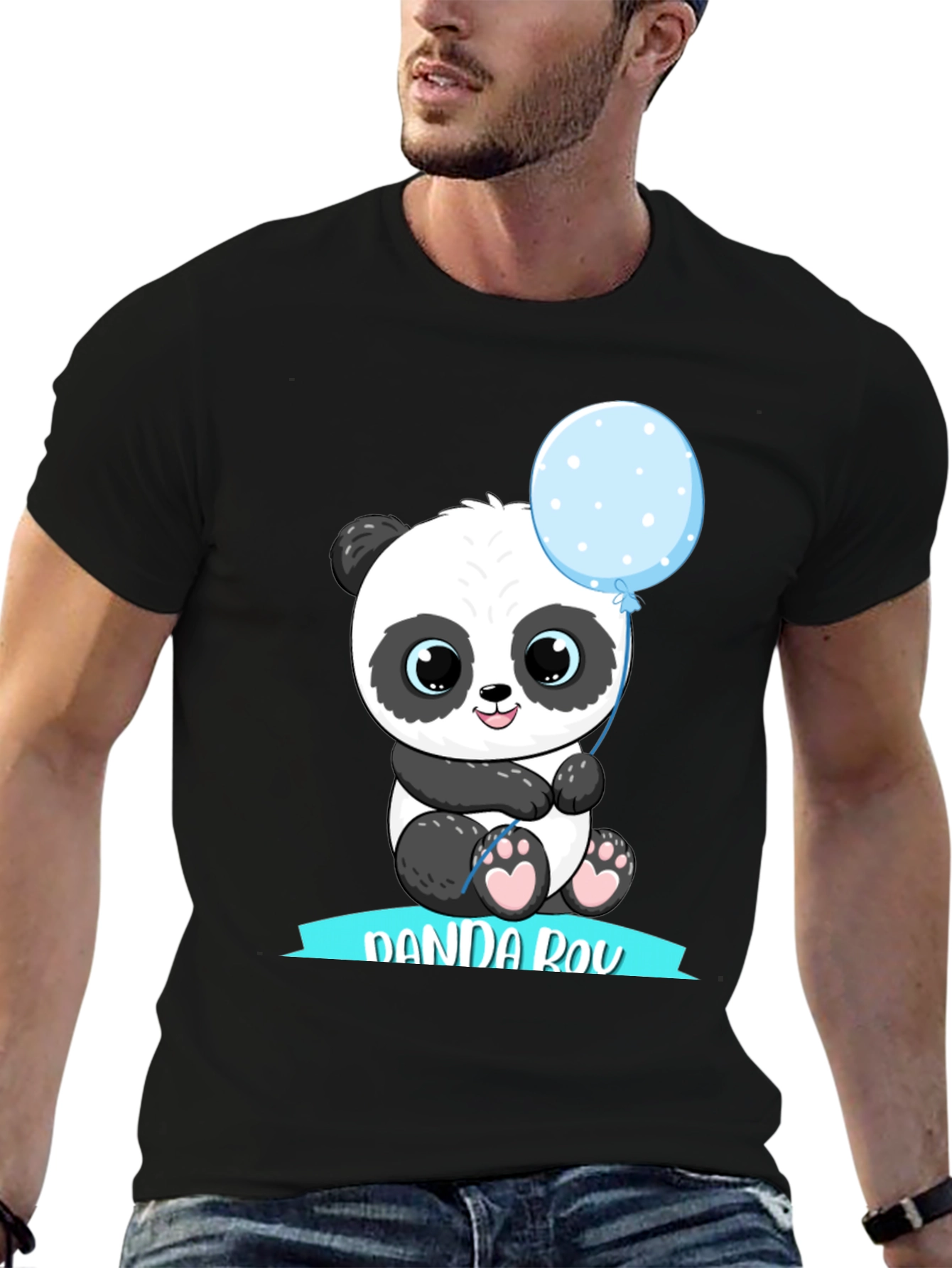 Panda Boy Graphic T-Shirt - Cute Panda Design