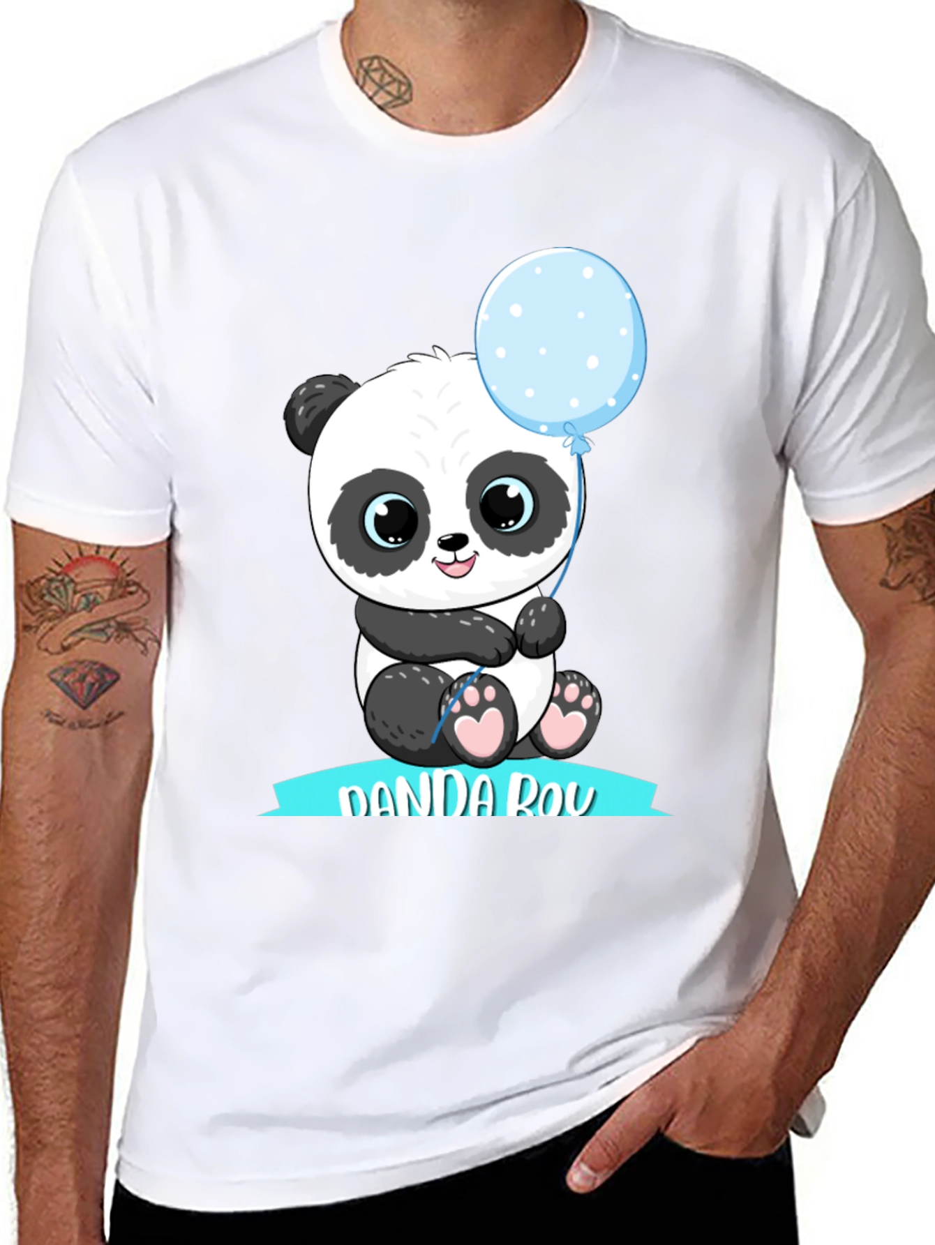 Panda Boy Graphic T-Shirt - Cute Panda Design