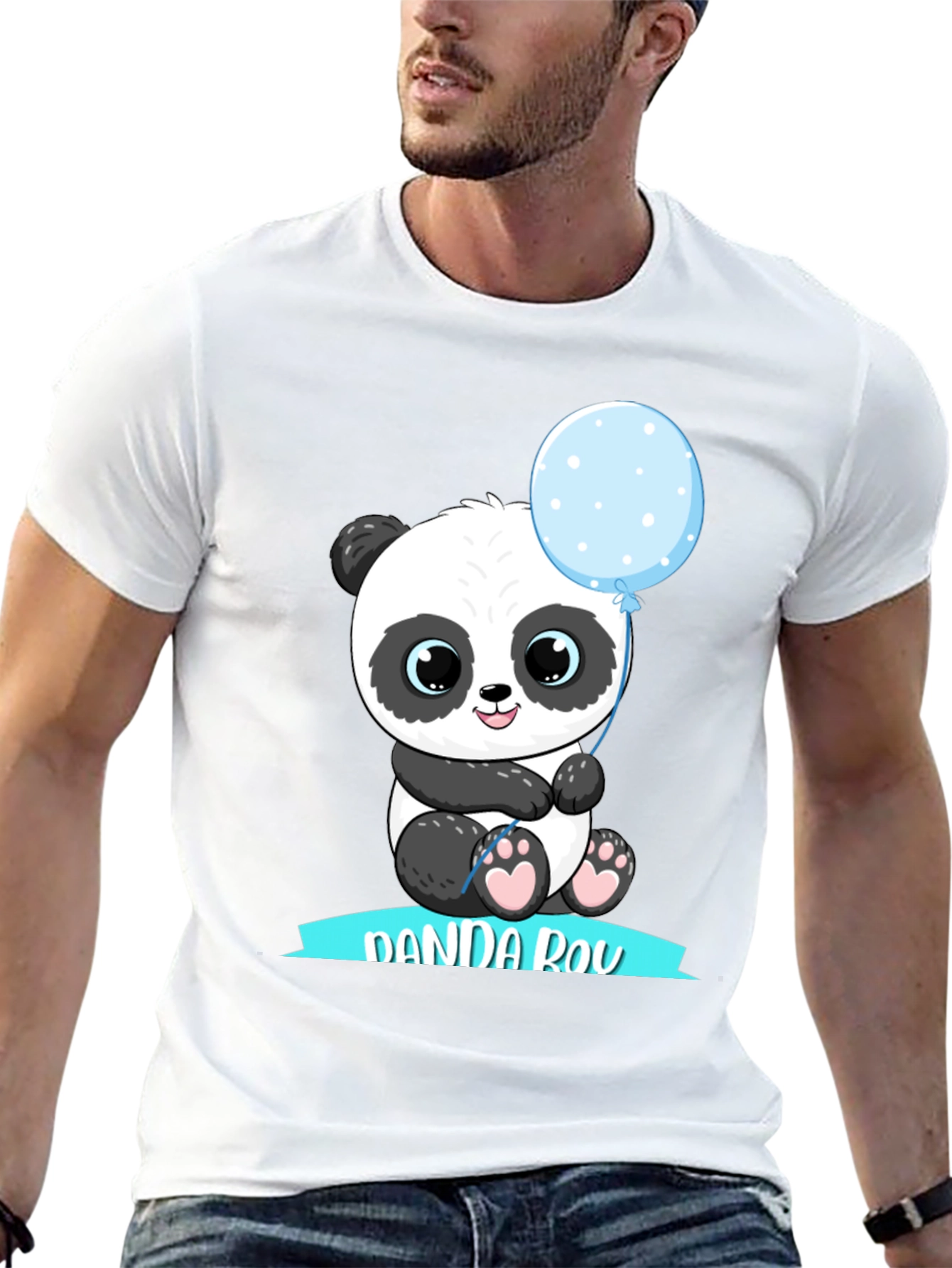 Panda Boy Graphic T-Shirt - Cute Panda Design