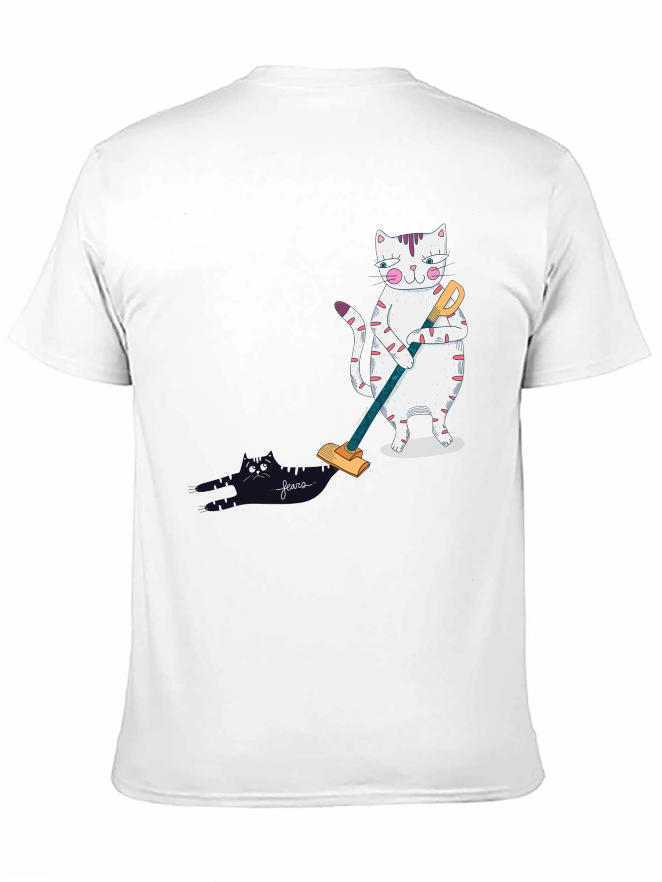 Funny Cat Vacuuming T-Shirt