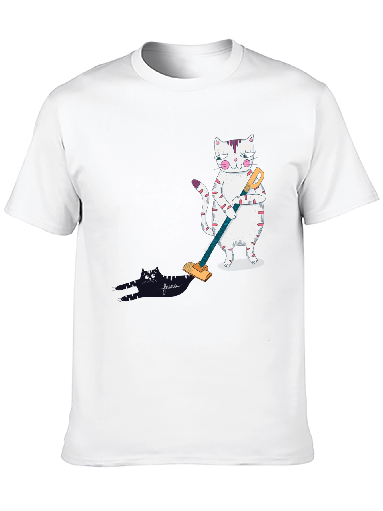 Funny Cat Vacuuming T-Shirt