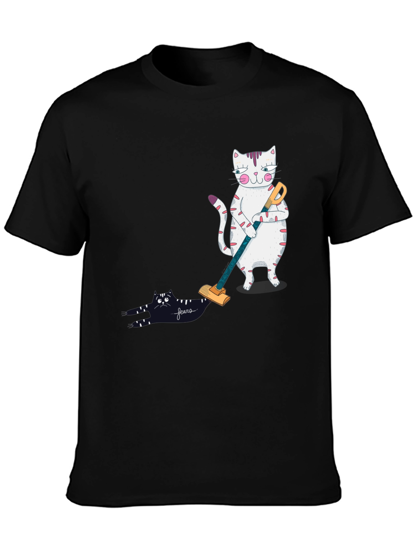 Funny Cat Vacuuming T-Shirt