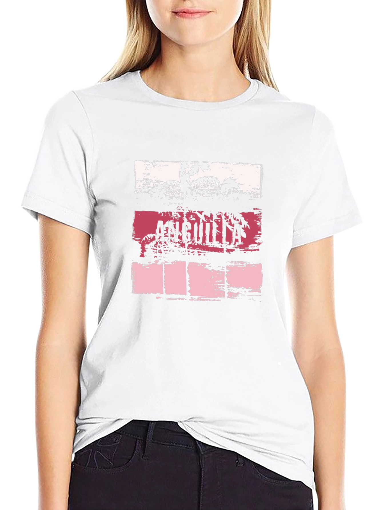 Anguilla Palm Tree Graphic T-Shirt