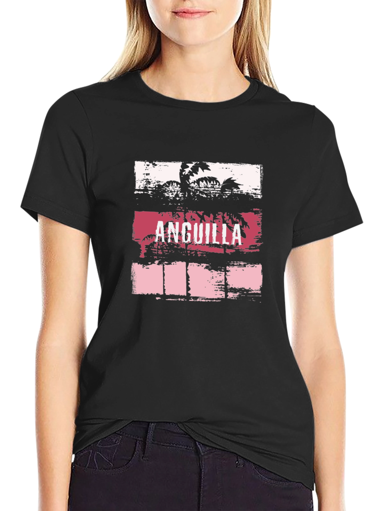 Anguilla Palm Tree Graphic T-Shirt