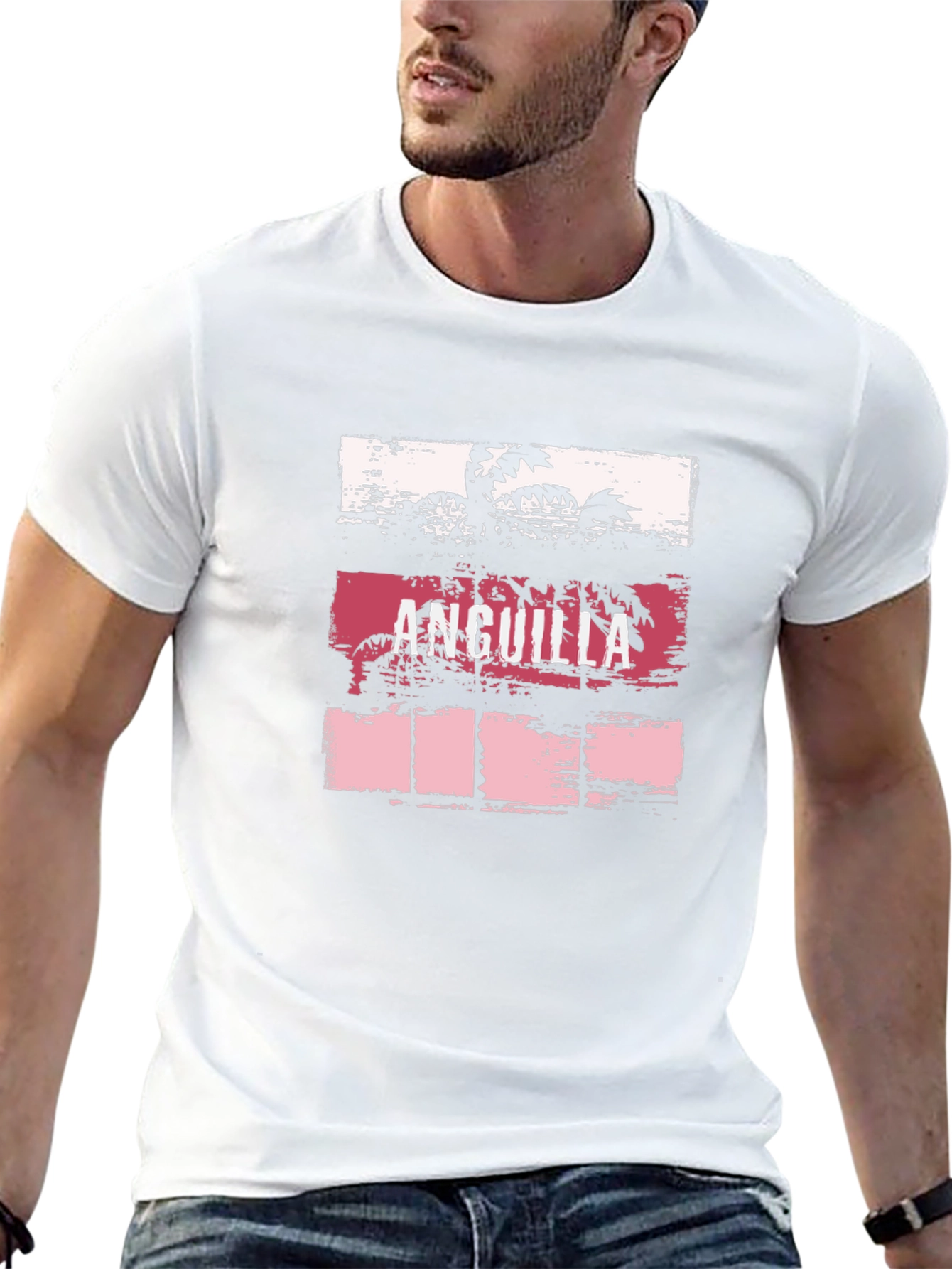 Anguilla Palm Tree Graphic T-Shirt