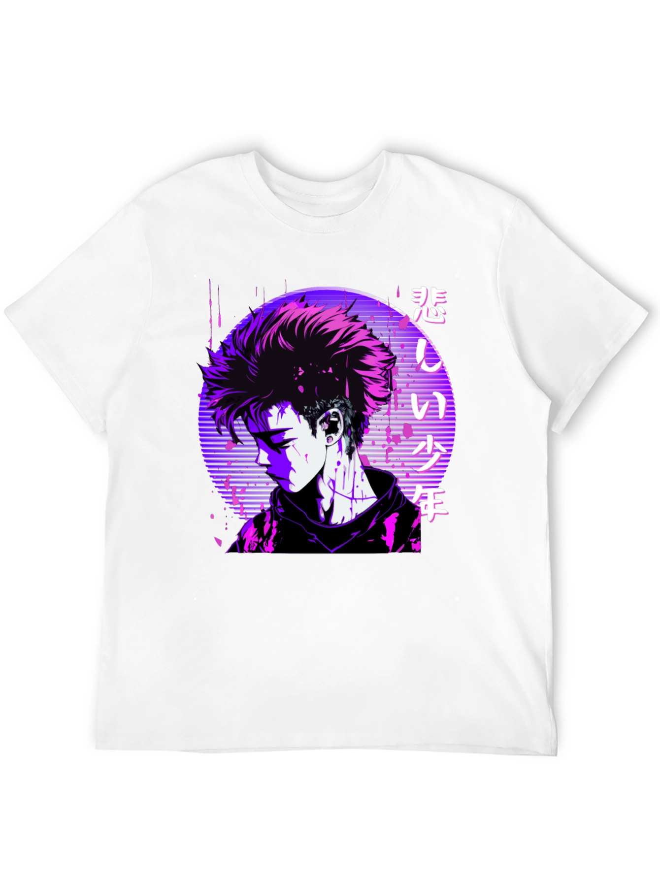 Anime Graphic T-Shirt - Sad Boy Aesthetic