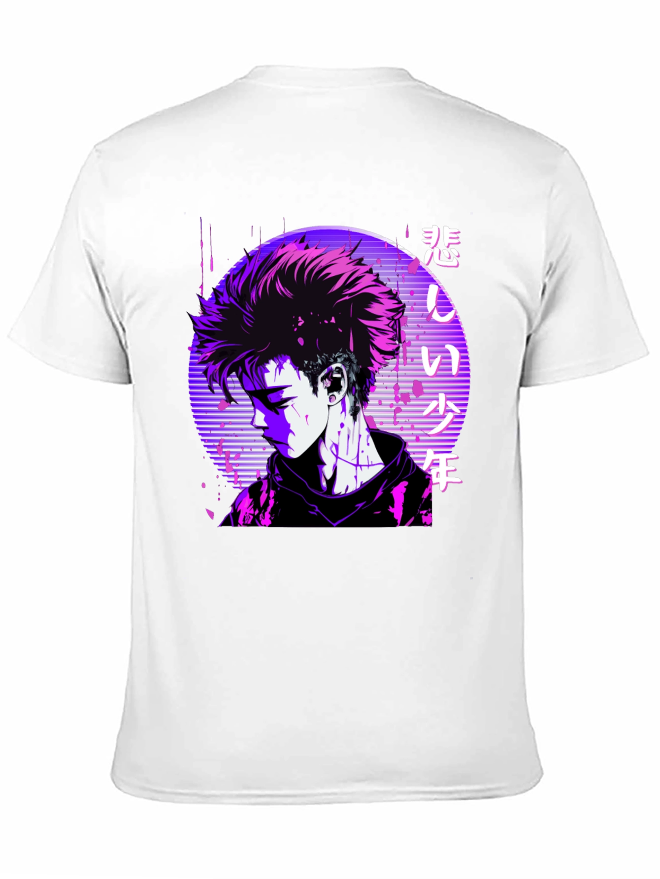 Anime Graphic T-Shirt - Sad Boy Aesthetic