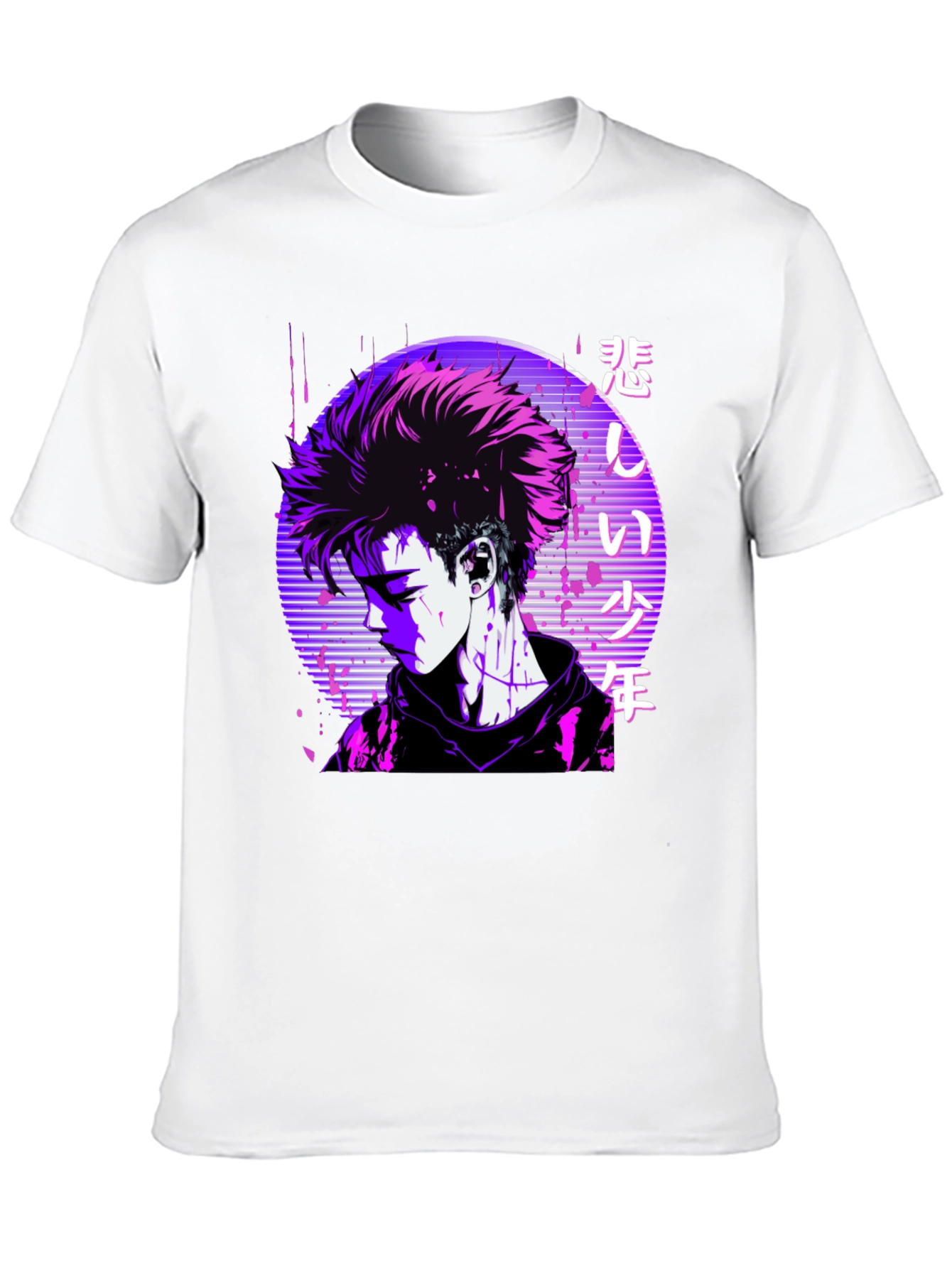 Anime Graphic T-Shirt - Sad Boy Aesthetic