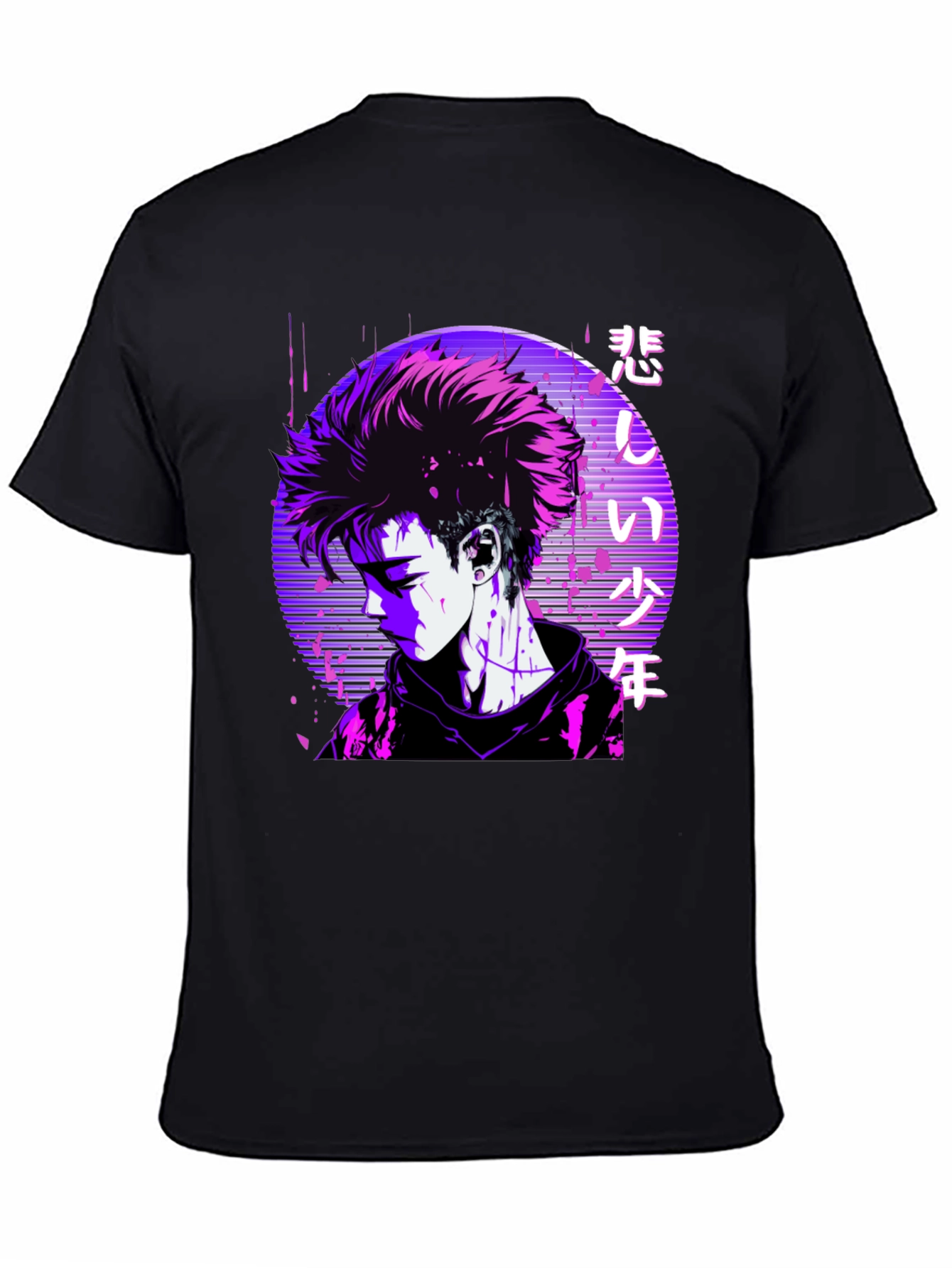 Anime Graphic T-Shirt - Sad Boy Aesthetic