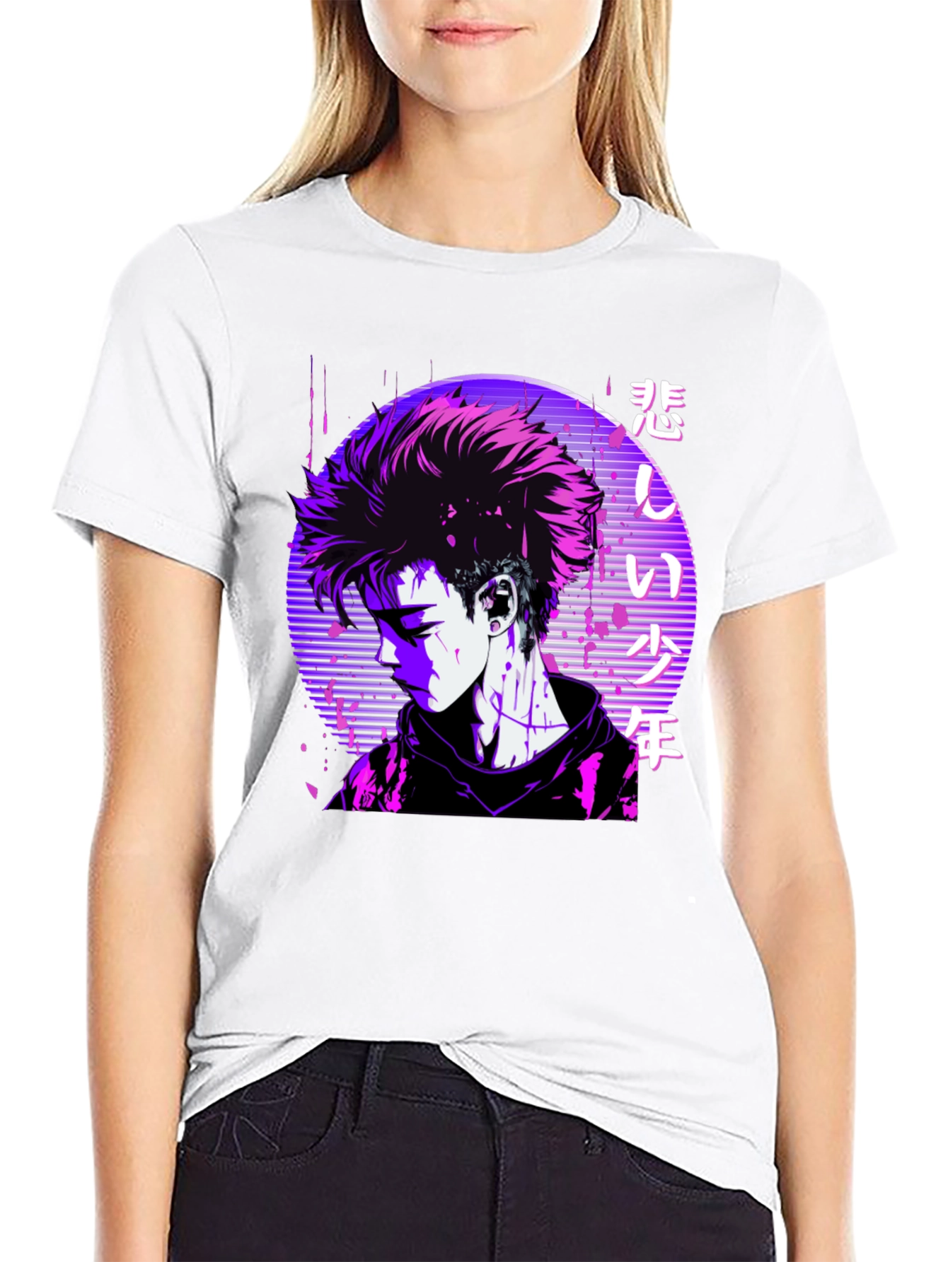 Anime Graphic T-Shirt - Sad Boy Aesthetic