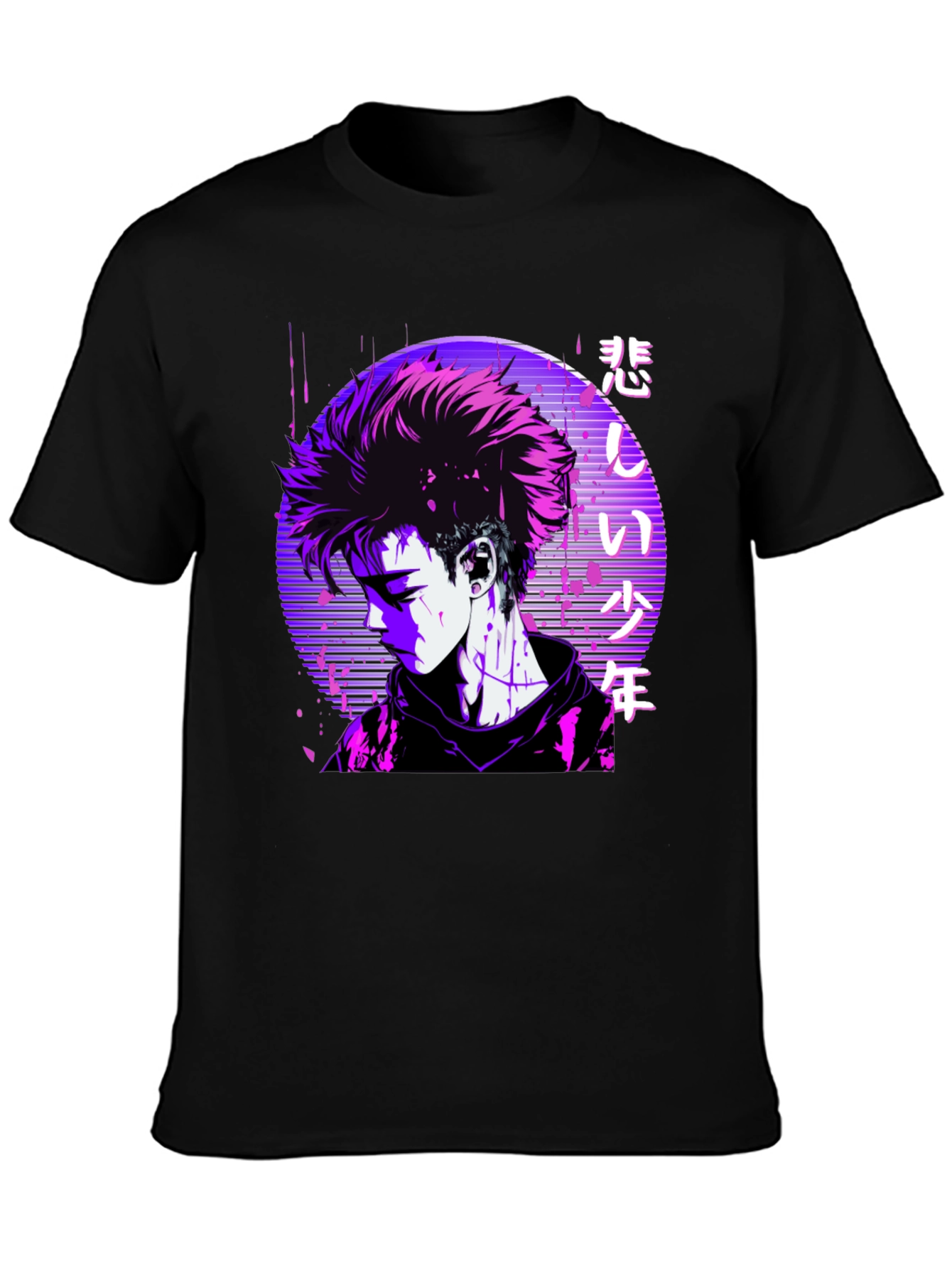 Anime Graphic T-Shirt - Sad Boy Aesthetic