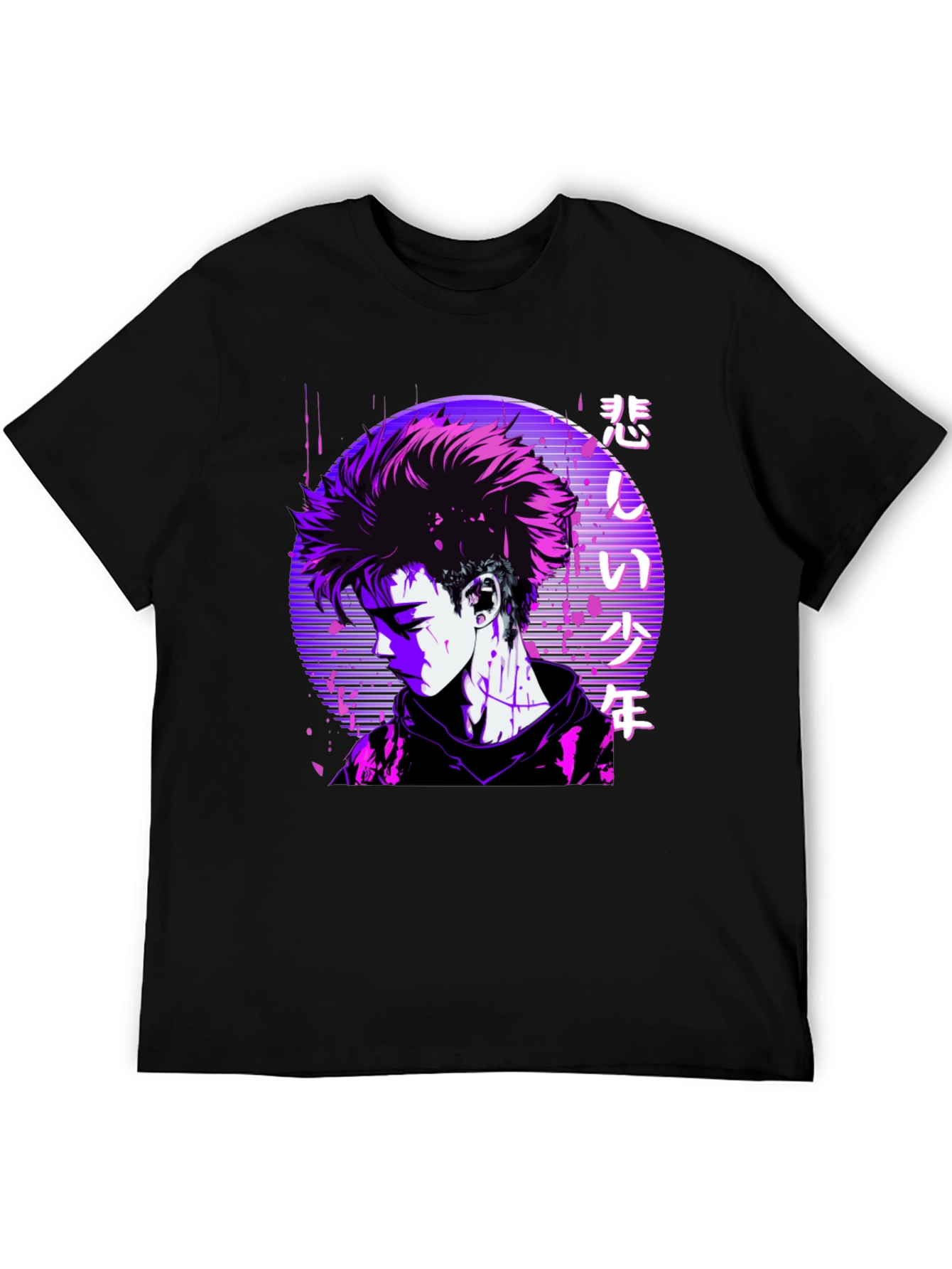 Anime Graphic T-Shirt - Sad Boy Aesthetic