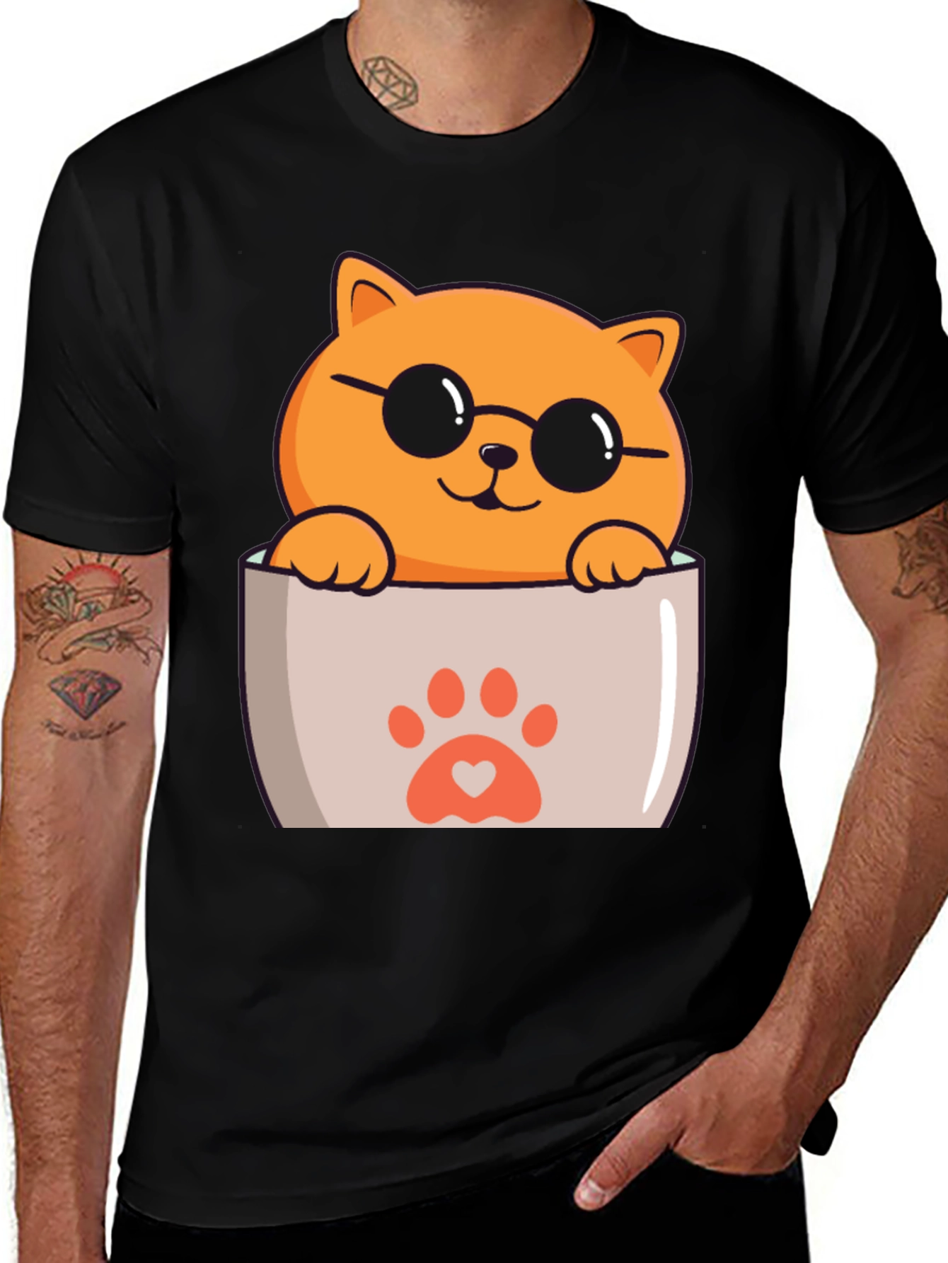 Cool Cat Pocket T-Shirt