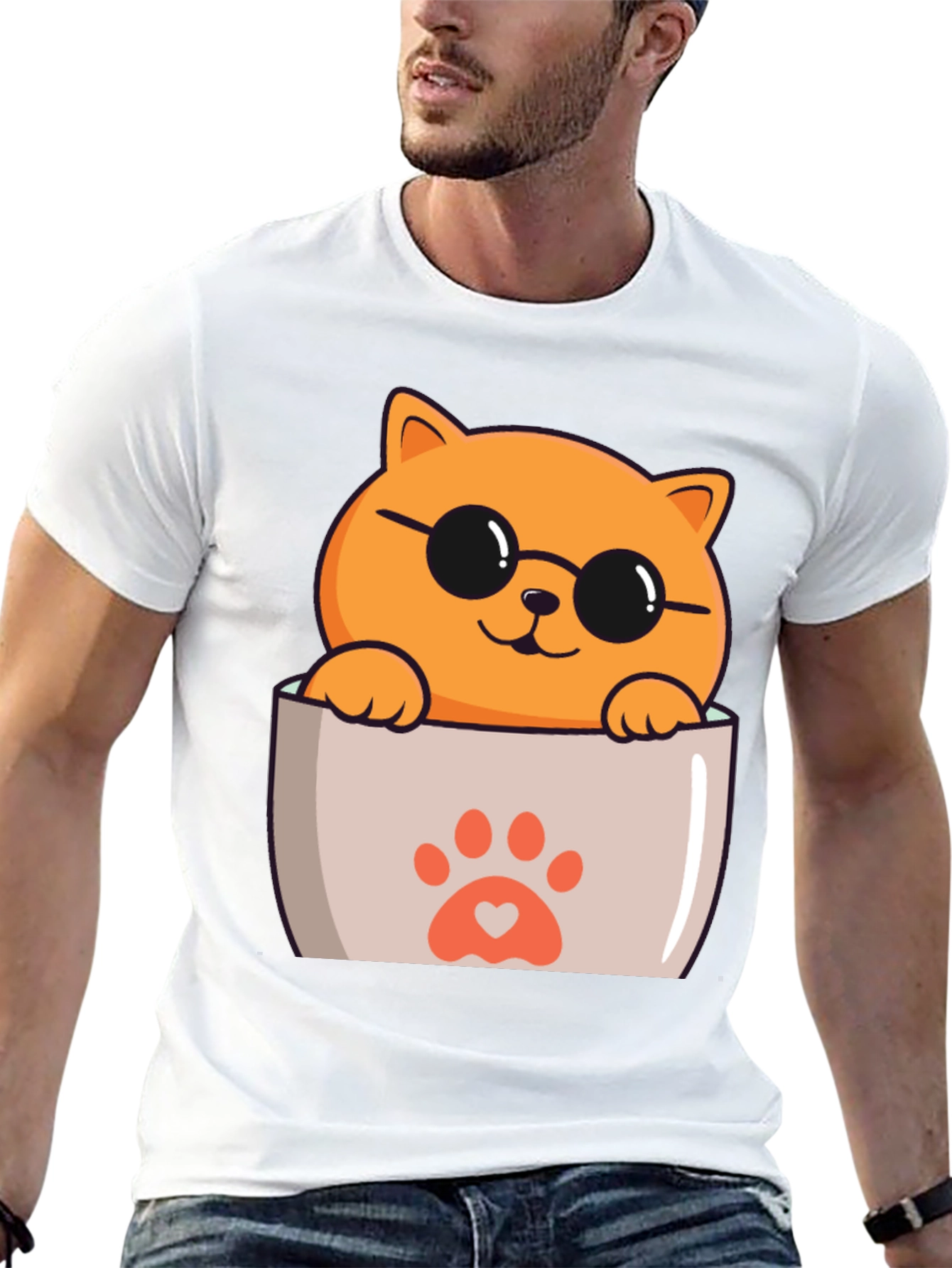 Cool Cat Pocket T-Shirt