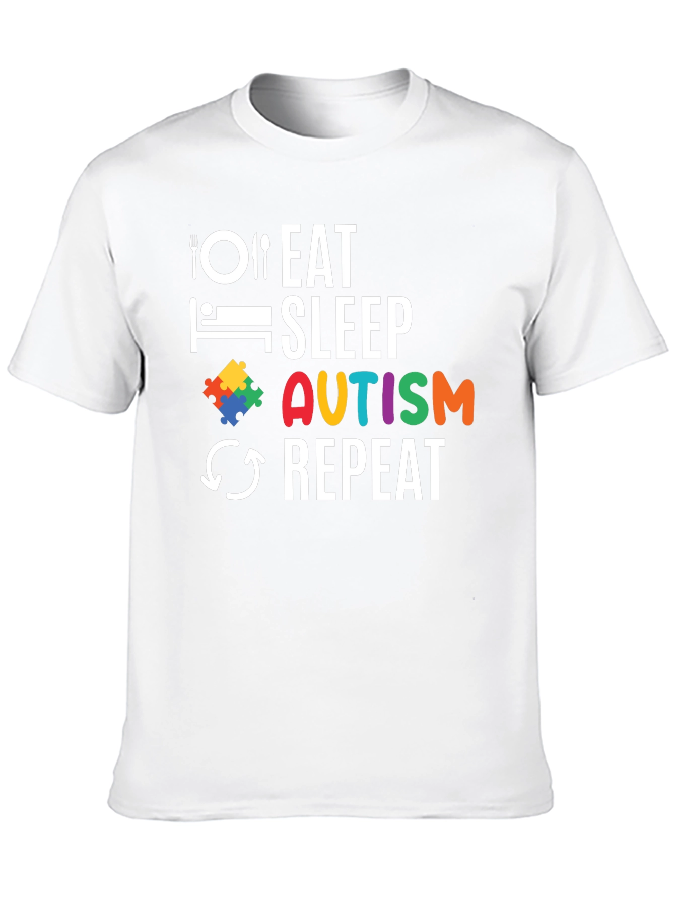 Eat Sleep Autism Repeat T-Shirt