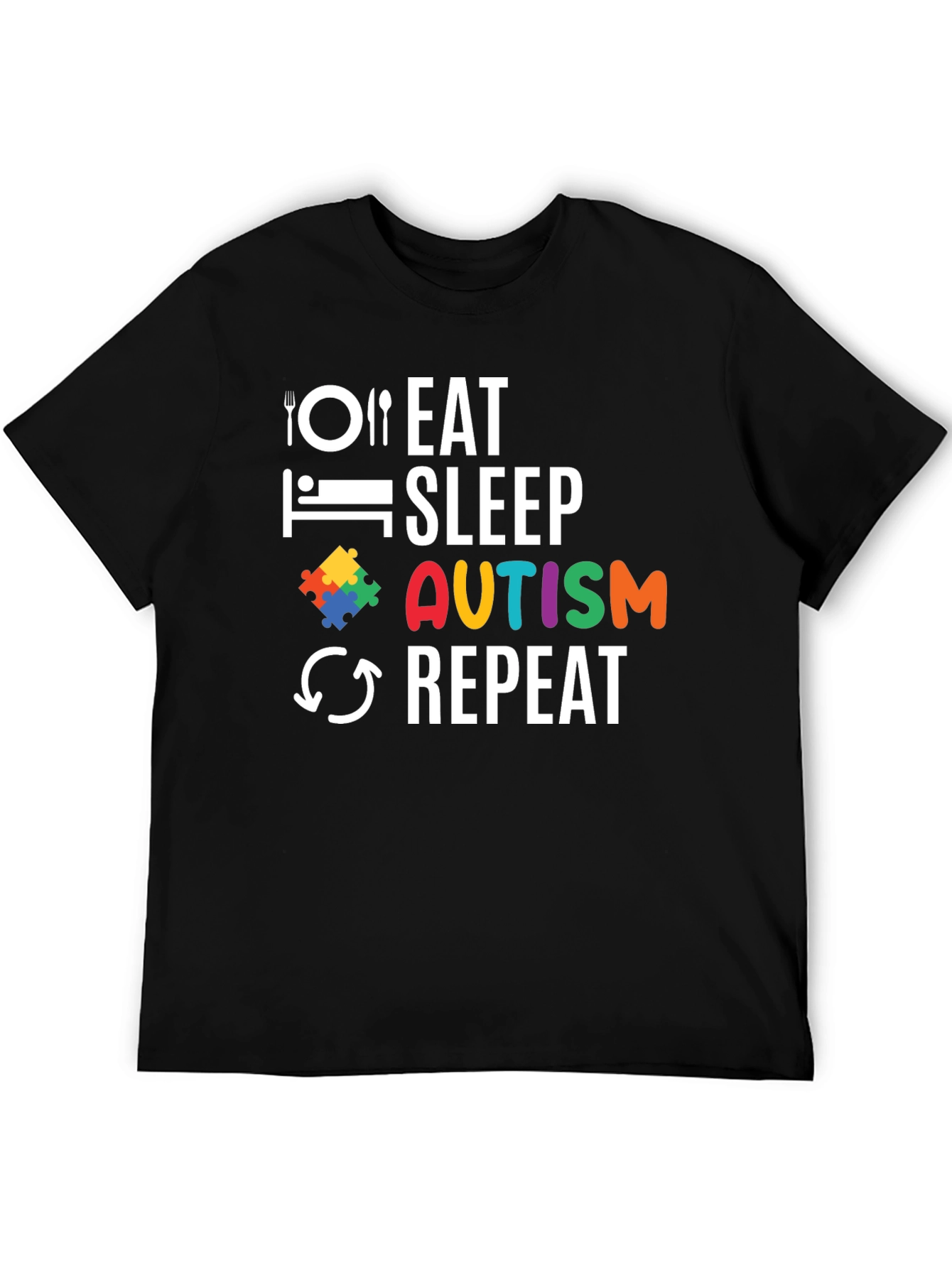 Eat Sleep Autism Repeat T-Shirt
